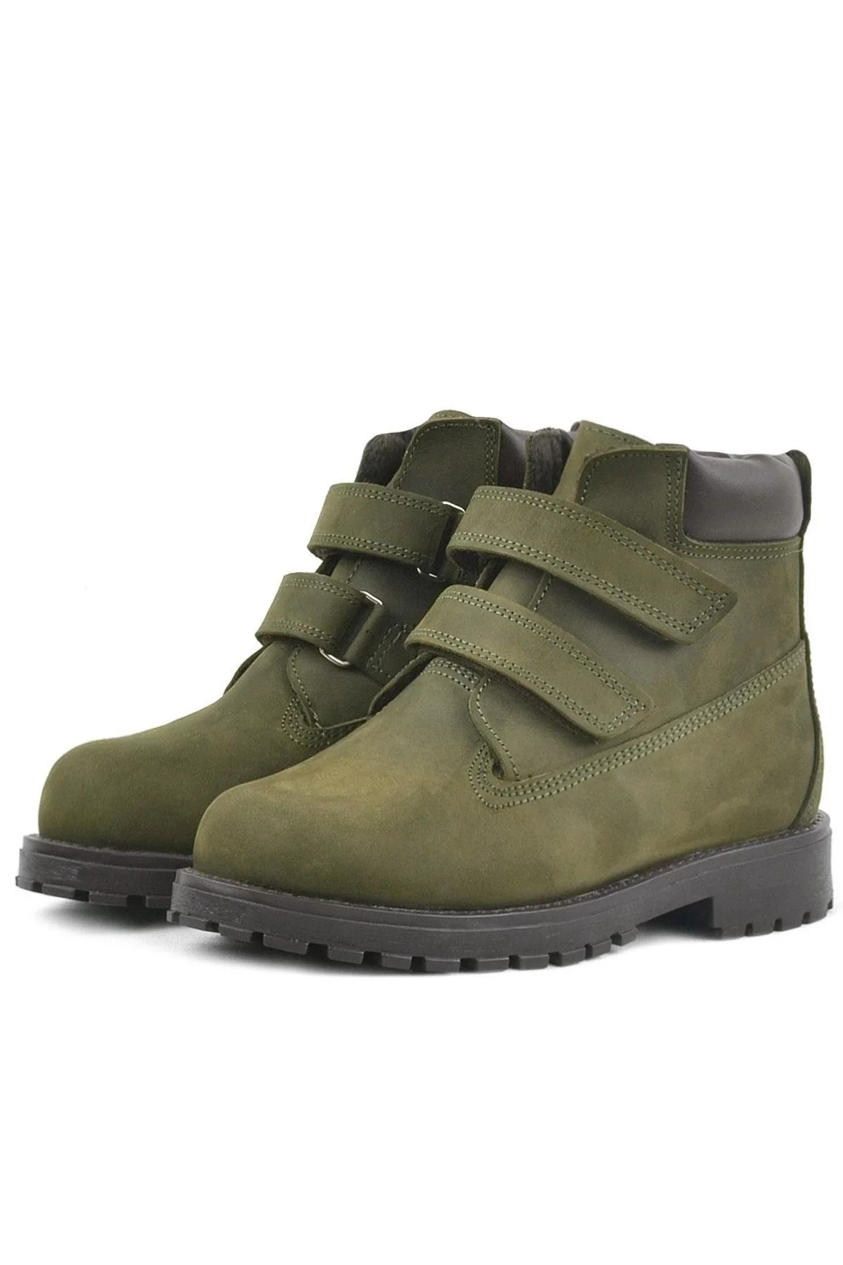 Rakerplus Neson Hakiki Deri Yeşil Cırtlı Çocuk Bot