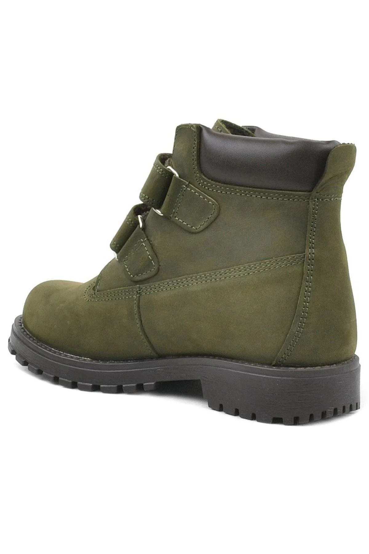 Rakerplus Neson Hakiki Deri Yeşil Cırtlı Çocuk Bot