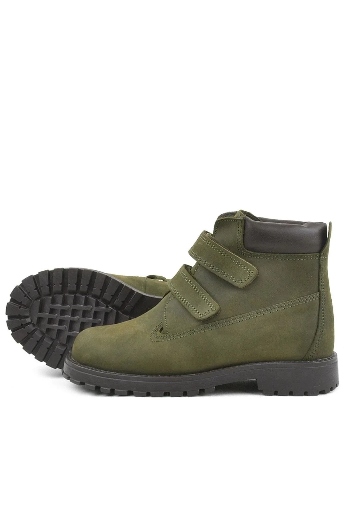 Rakerplus Neson Hakiki Deri Yeşil Cırtlı Çocuk Bot