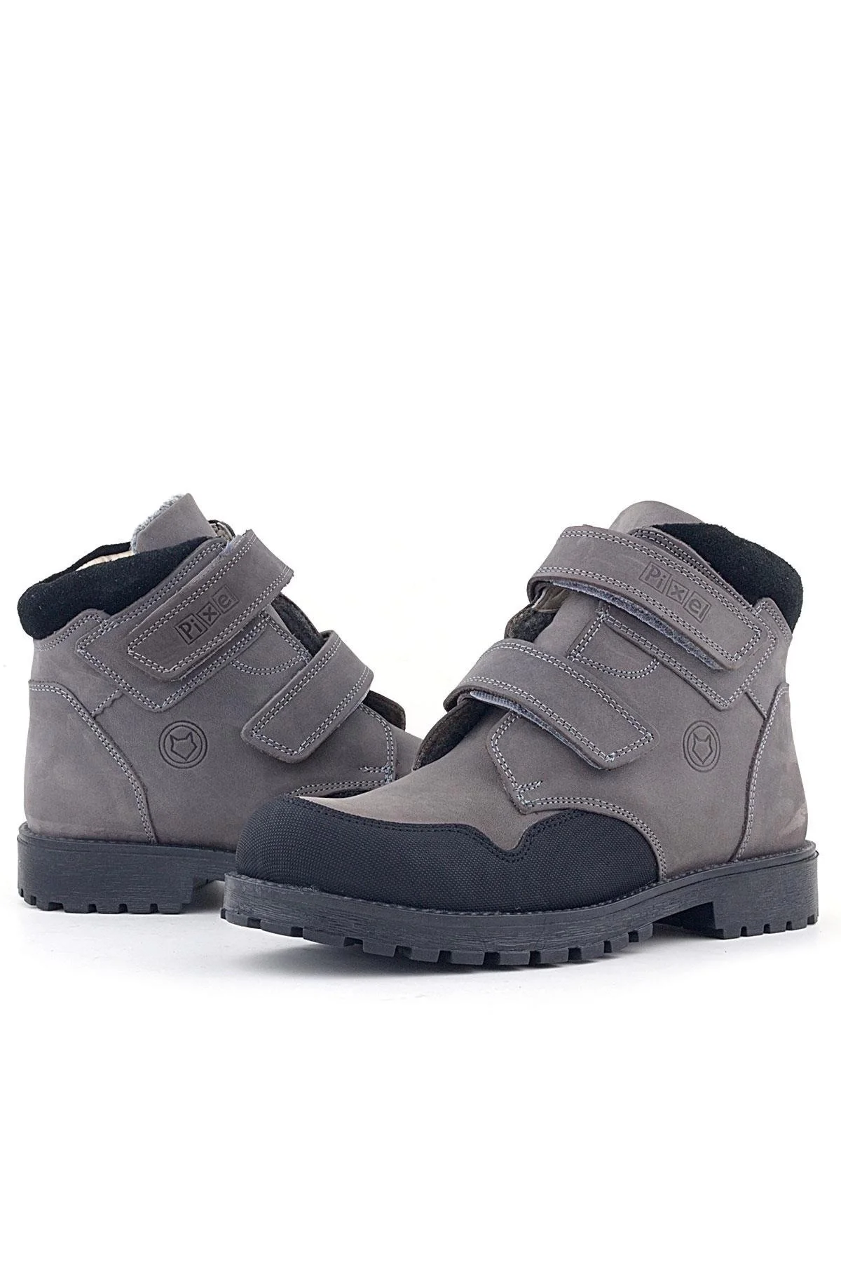 Rakerplus Pixel Hakiki Deri Gri Cırtlı Erkek Çocuk Bot