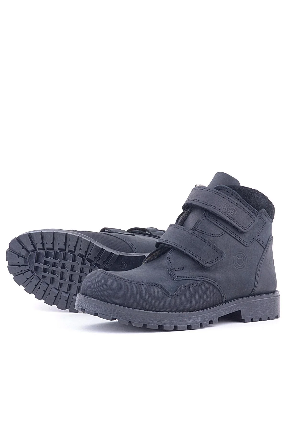 Rakerplus Pixel Hakiki Deri Siyah Nubuk Cırtlı Erkek Çocuk Bot