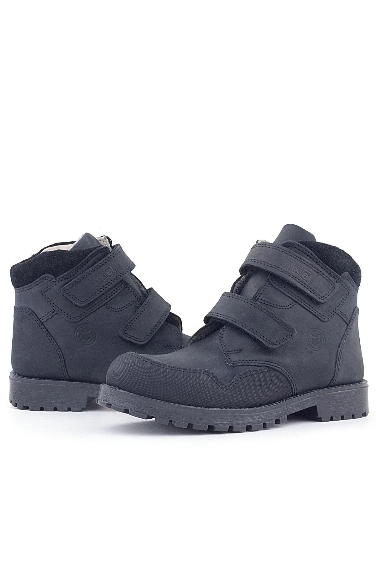 Rakerplus Pixel Hakiki Deri Siyah Nubuk Cırtlı Erkek Çocuk Bot