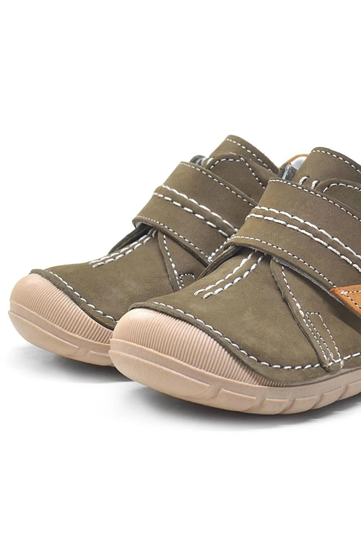 Rakerplus Popeye Hakiki Deri Haki İlk Adım Unisex Bebek Ayakkabısı