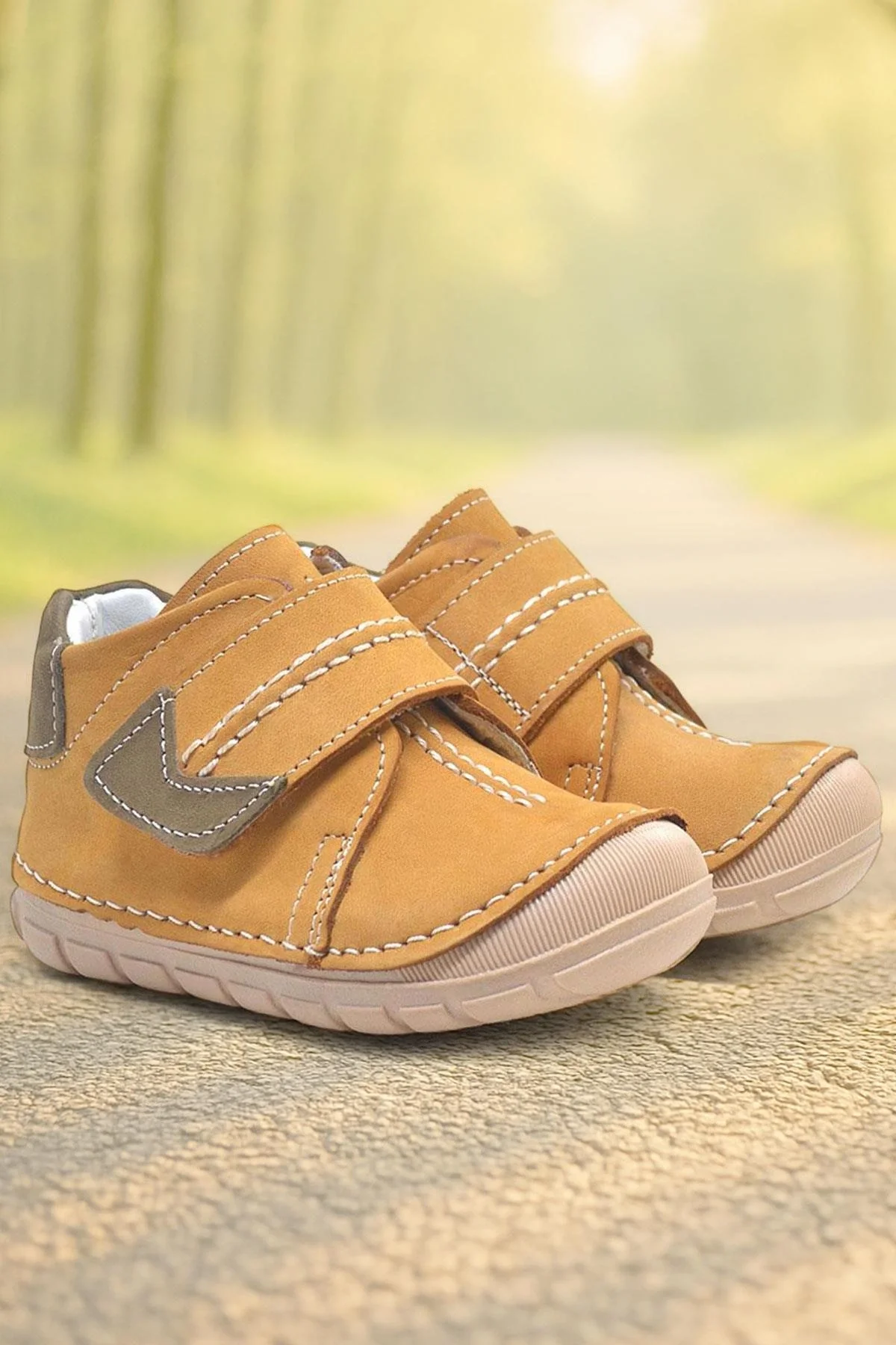 Rakerplus Popeye Hakiki Deri Taba İlk Adım Unisex Bebek Ayakkabısı