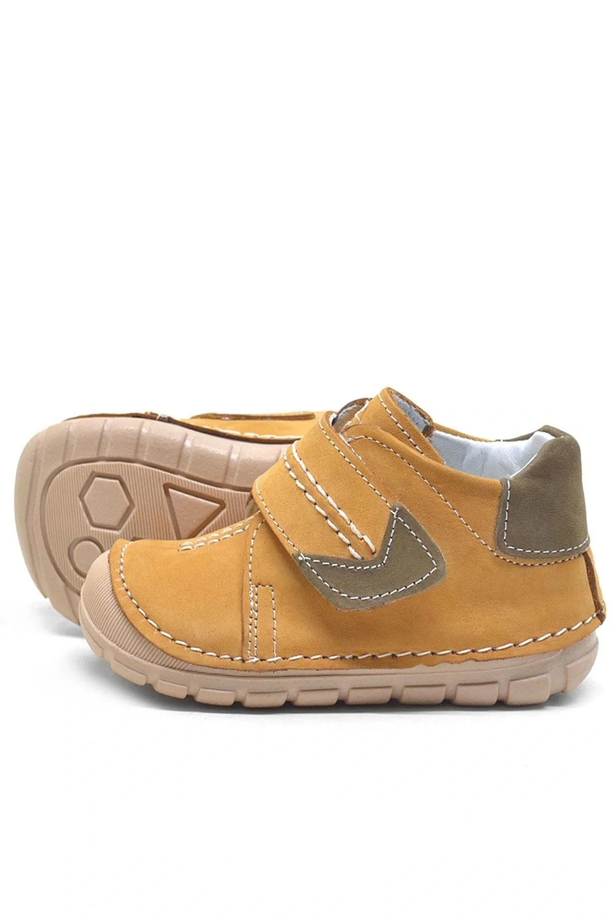 Rakerplus Popeye Hakiki Deri Taba İlk Adım Unisex Bebek Ayakkabısı