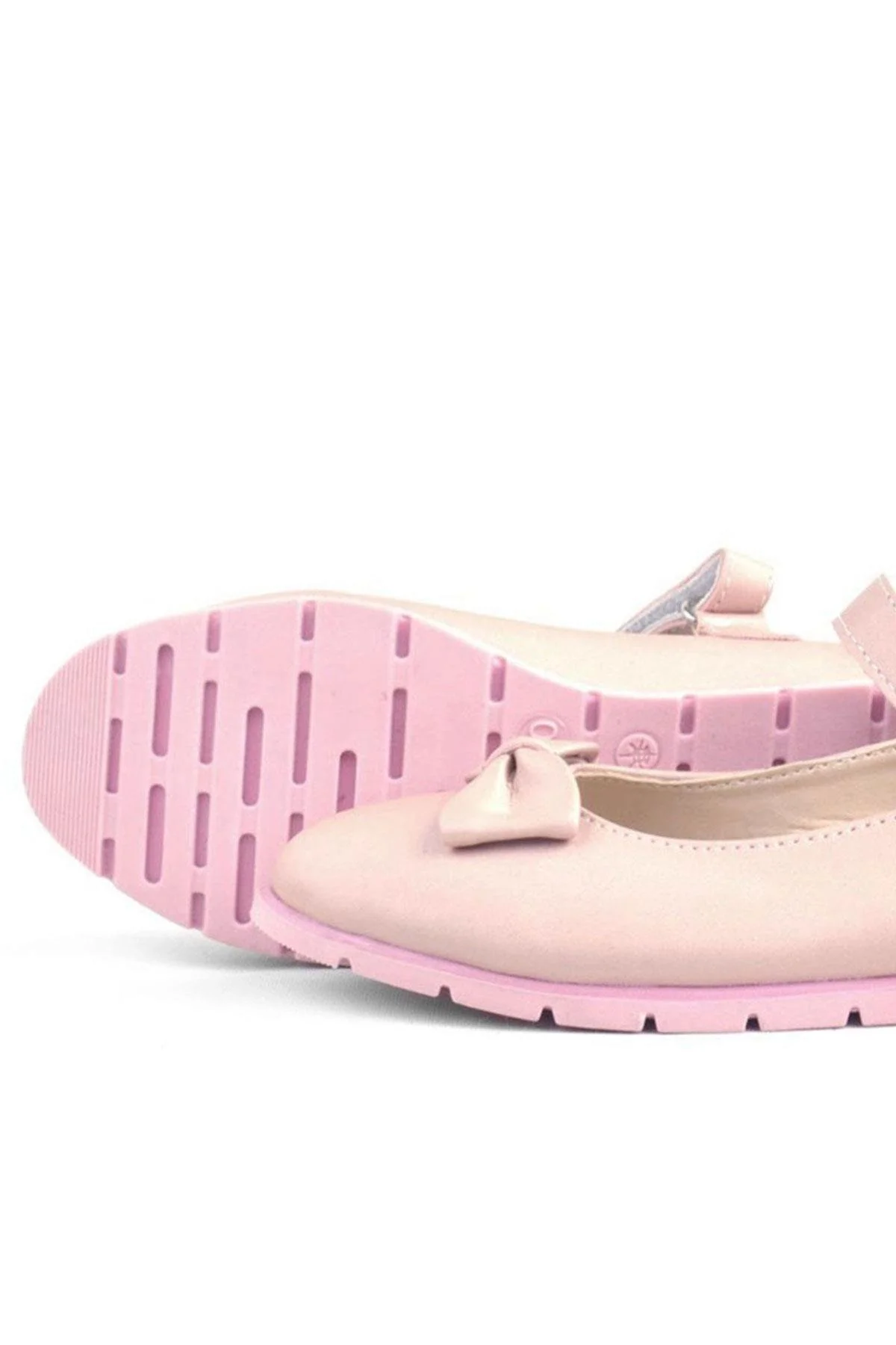 Rakerplus Pudra Fiyonklu Cırtlı Kız Çocuk Babet