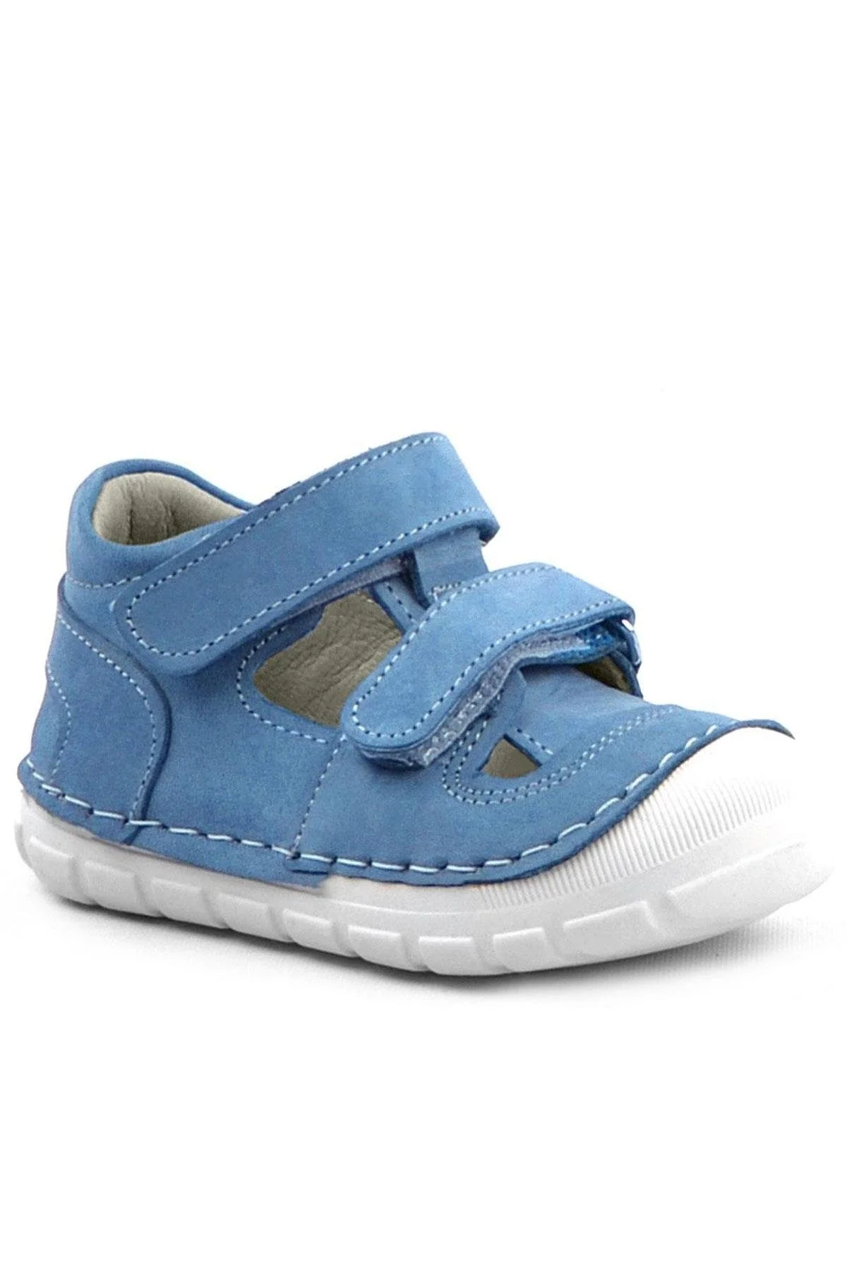 Rakerplus Ruby Hakiki Deri Mavi Yazlık İlk Adım Ayakkabısı