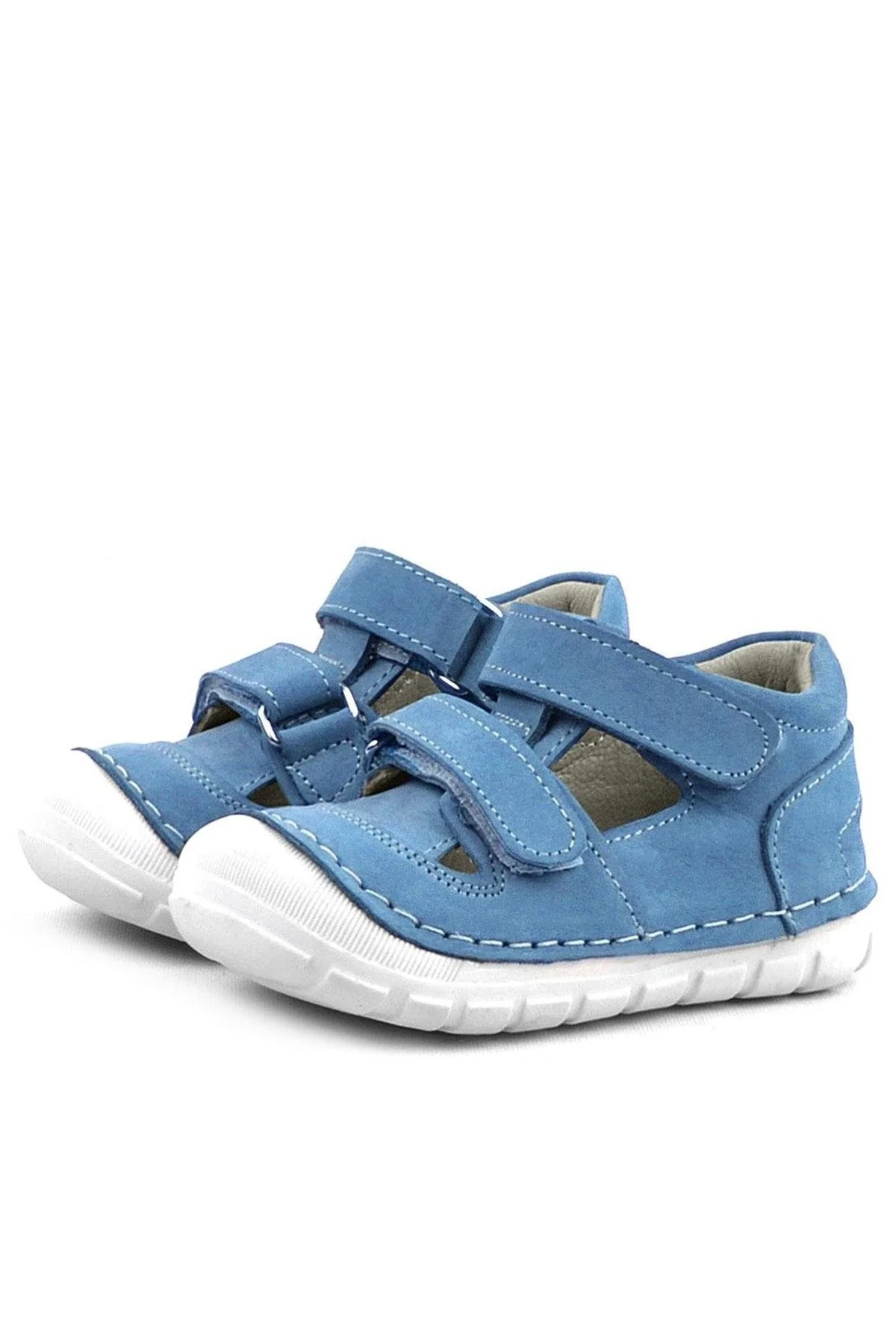 Rakerplus Ruby Hakiki Deri Mavi Yazlık İlk Adım Ayakkabısı