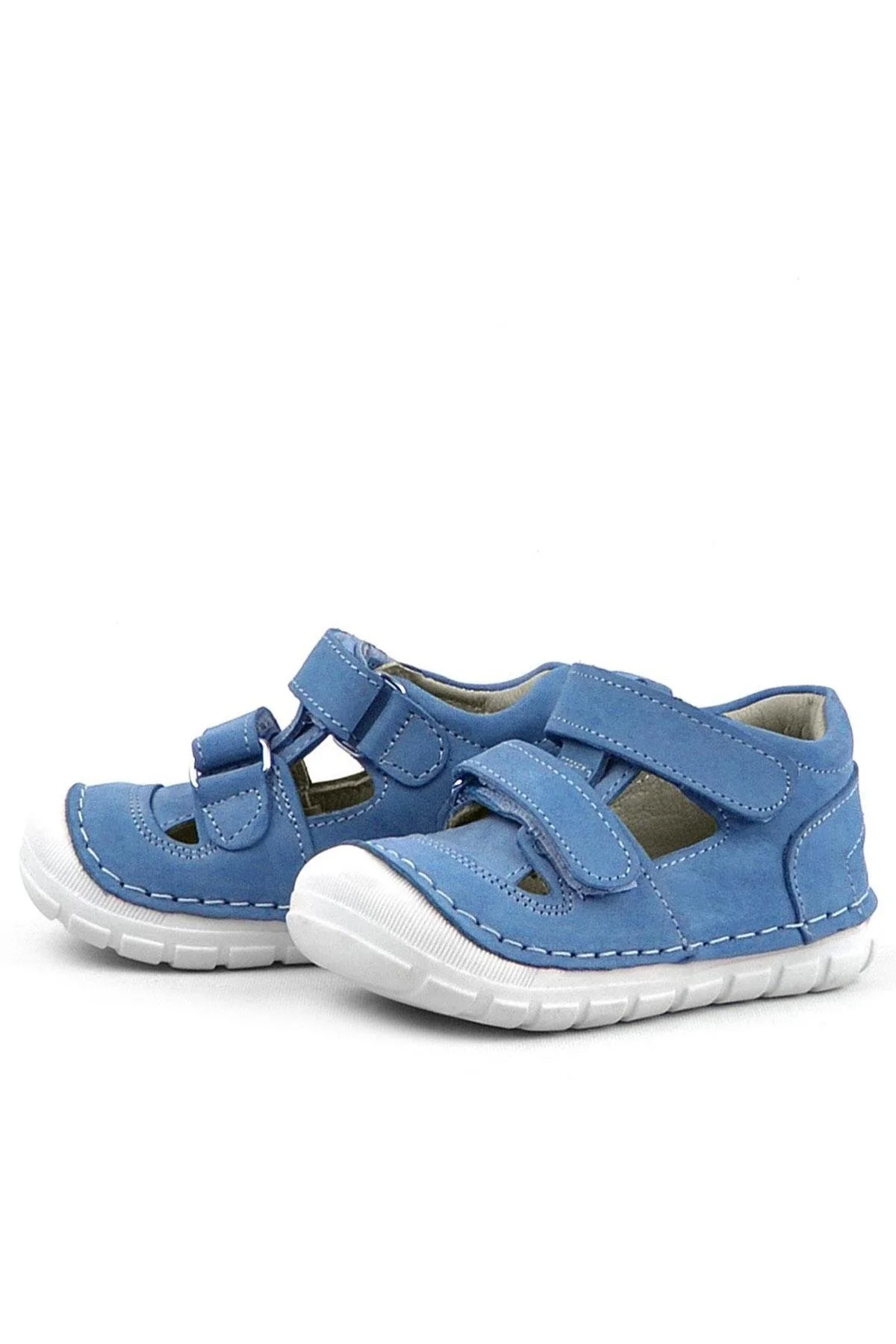 Rakerplus Ruby Hakiki Deri Mavi Yazlık İlk Adım Ayakkabısı