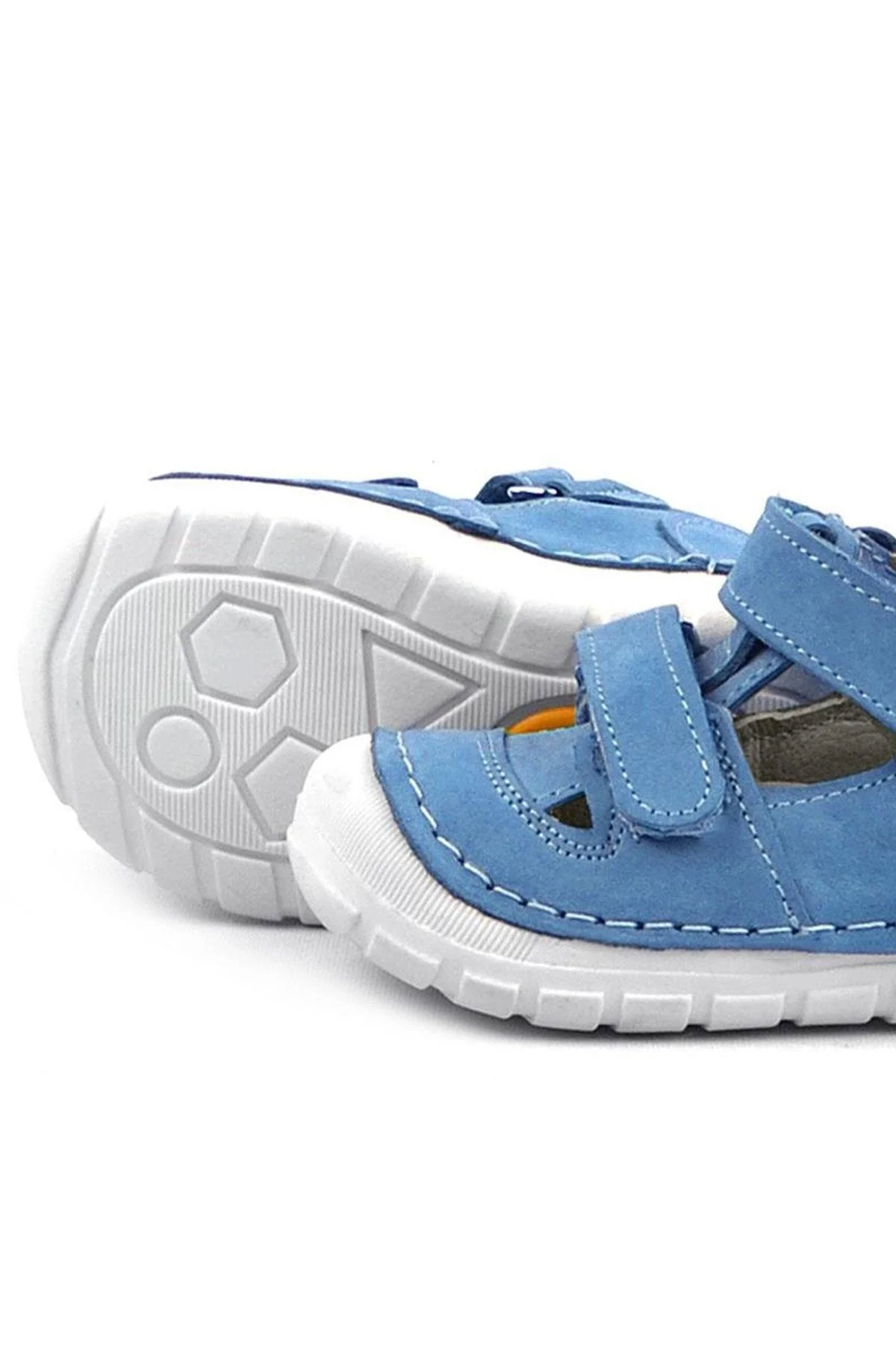 Rakerplus Ruby Hakiki Deri Mavi Yazlık İlk Adım Ayakkabısı