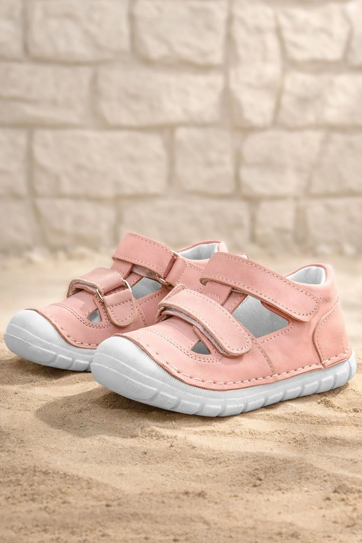 Rakerplus Ruby Hakiki Deri Pembe Yazlık İlk Adım Ayakkabısı
