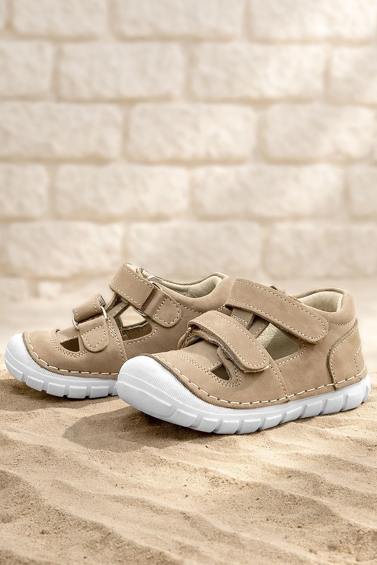 Rakerplus Ruby Hakiki Deri Vizon Yazlık İlk Adım Ayakkabısı