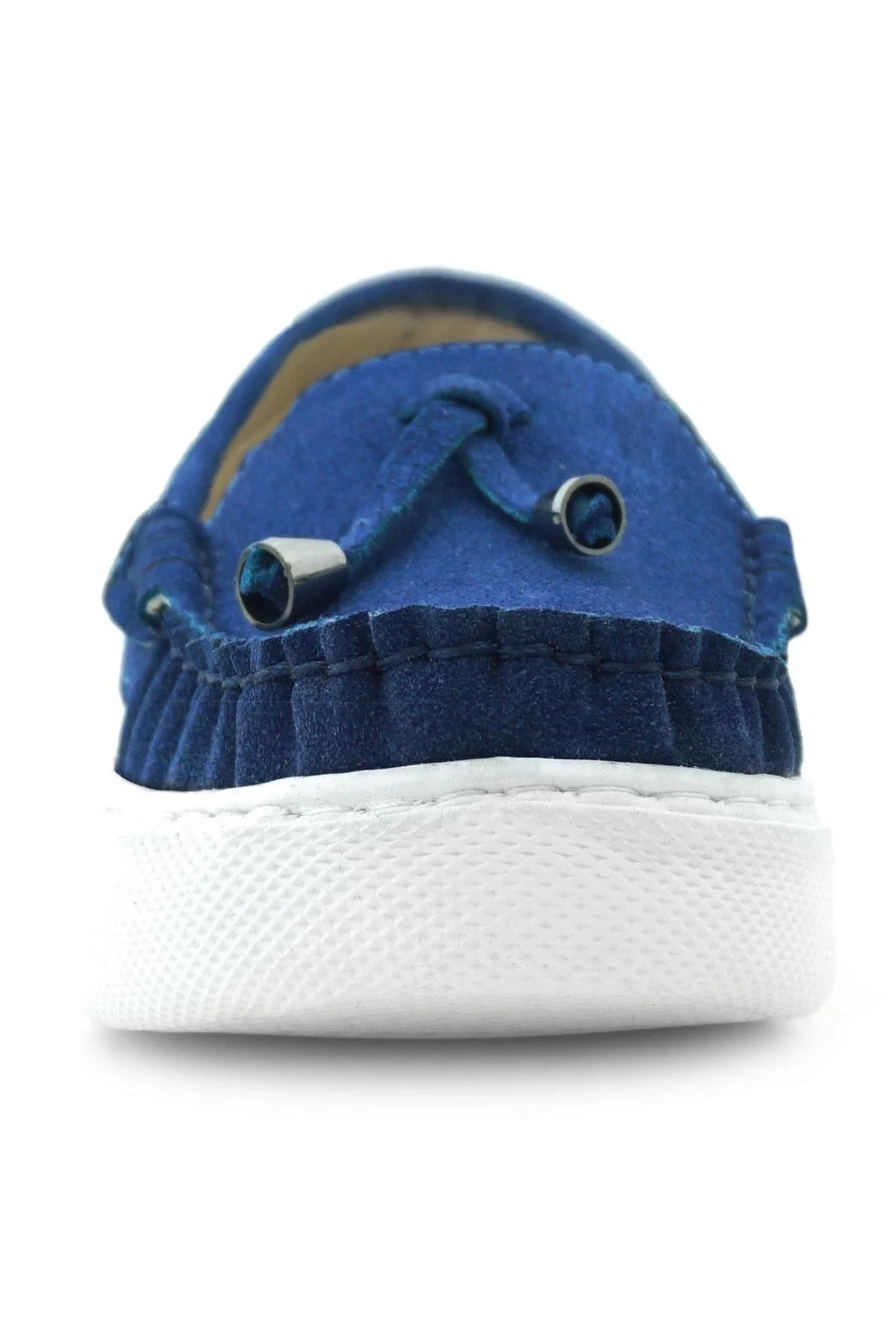 Rakerplus Saks Mavi Süet Ekstra Hafif Çocuk Makosen Ayakkabı