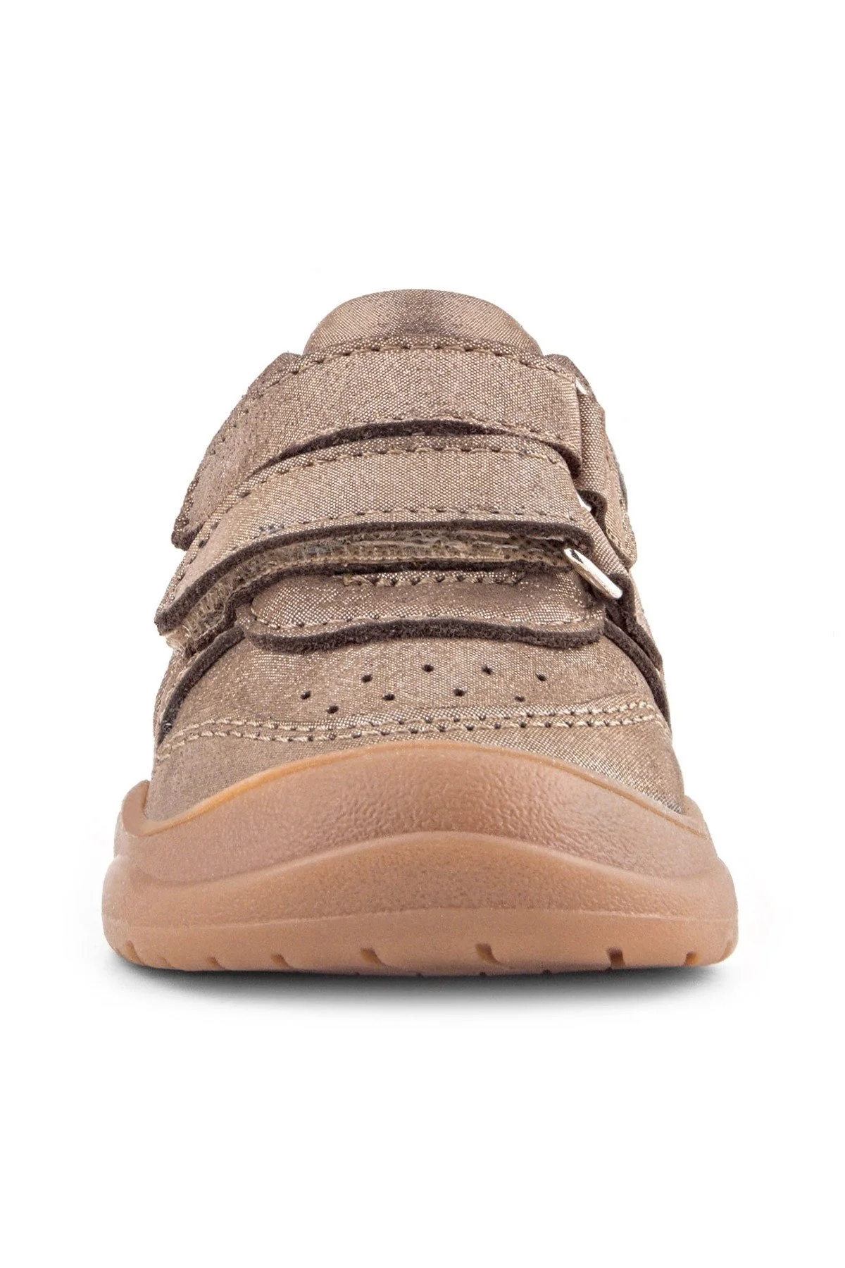 Rakerplus Schaggy Hakiki Deri Bakır Platin Cırtlı Bebek Spor Ayakkabı