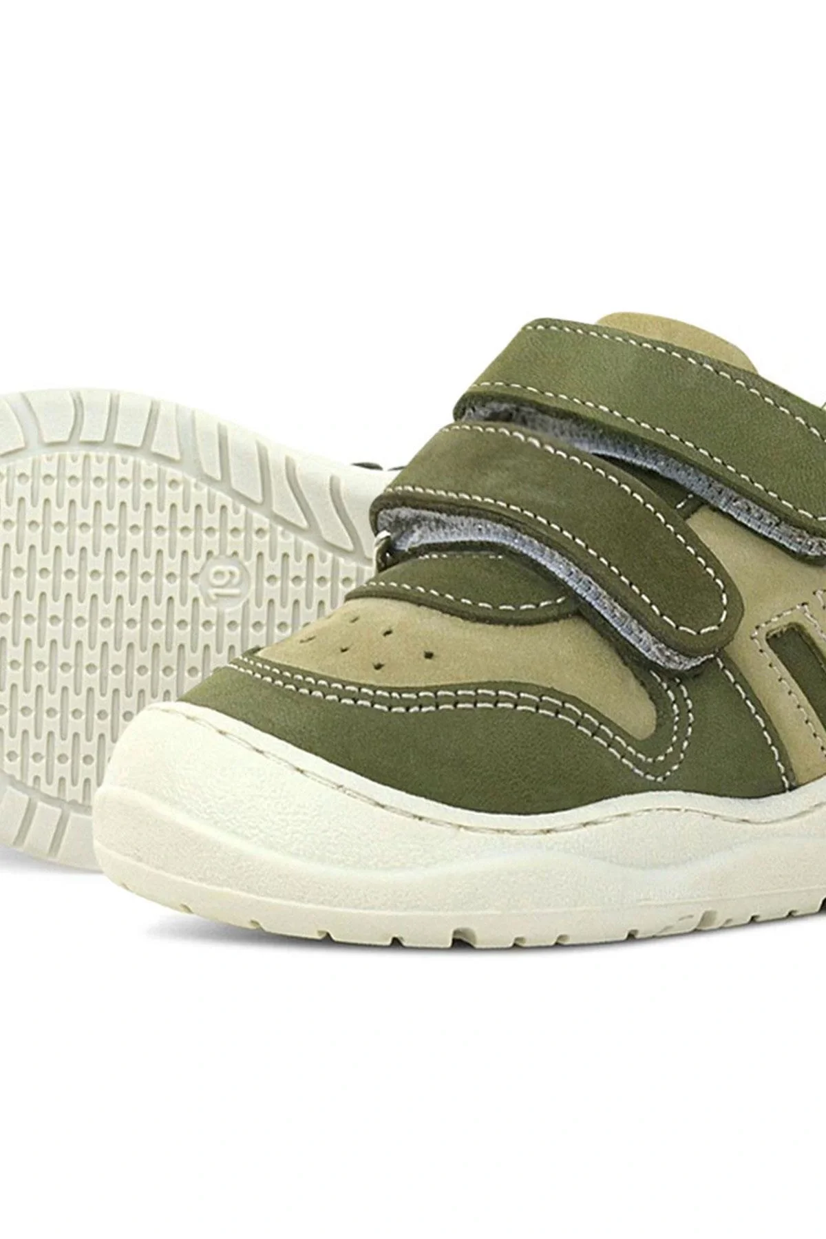 Rakerplus Schaggy Hakiki Deri Haki Yeşili Bebek Spor Ayakkabı