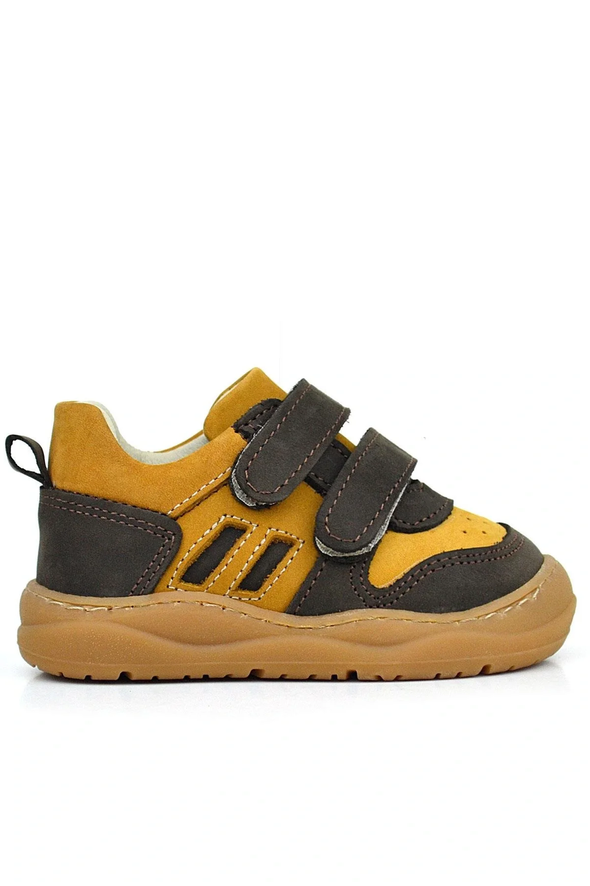 Rakerplus Schaggy Hakiki Deri Kahve Taba Cırtlı Bebek Spor Ayakkabı
