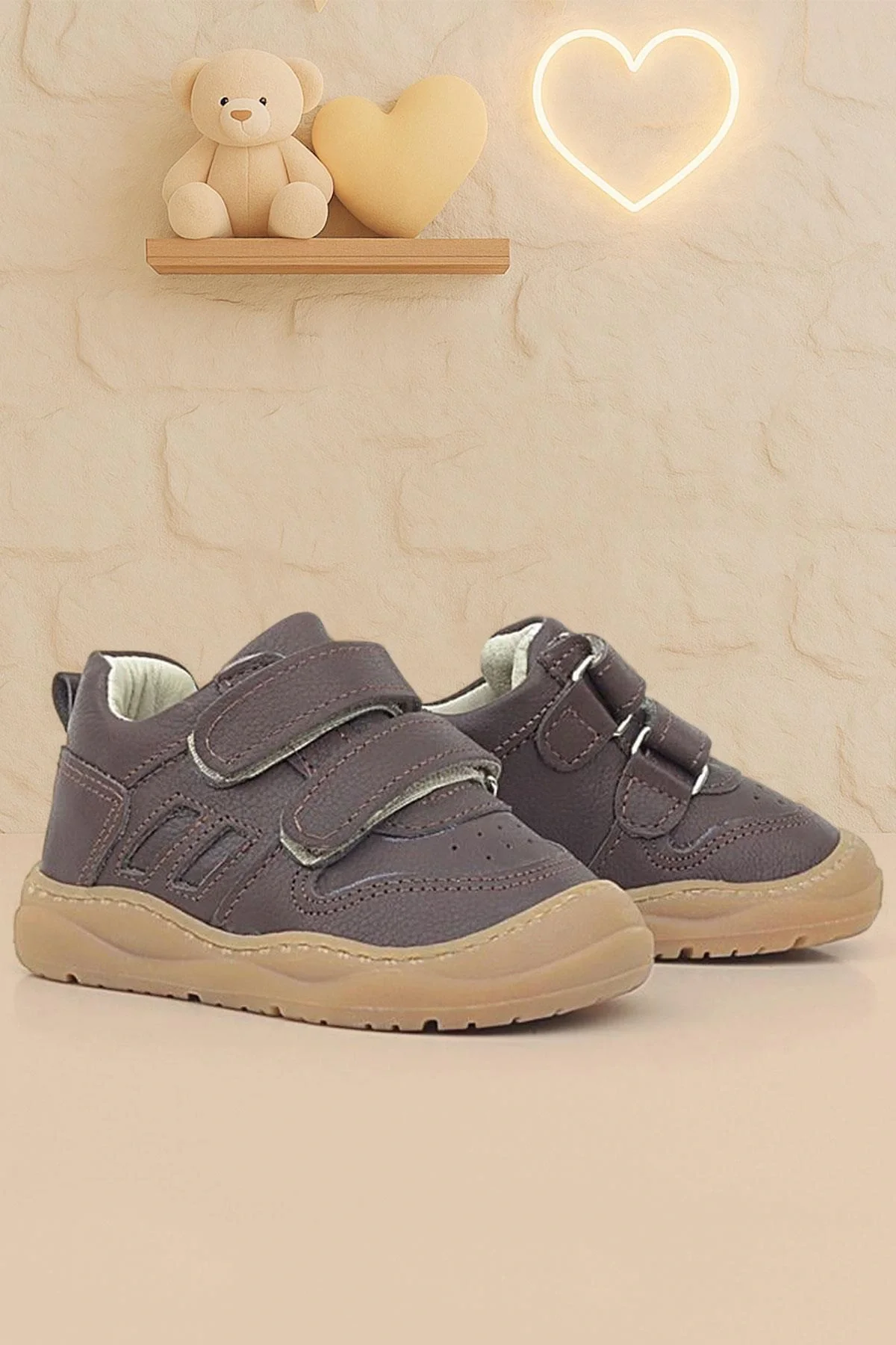 Rakerplus Schaggy Hakiki Deri Kahverengi Bebek Spor Ayakkabı