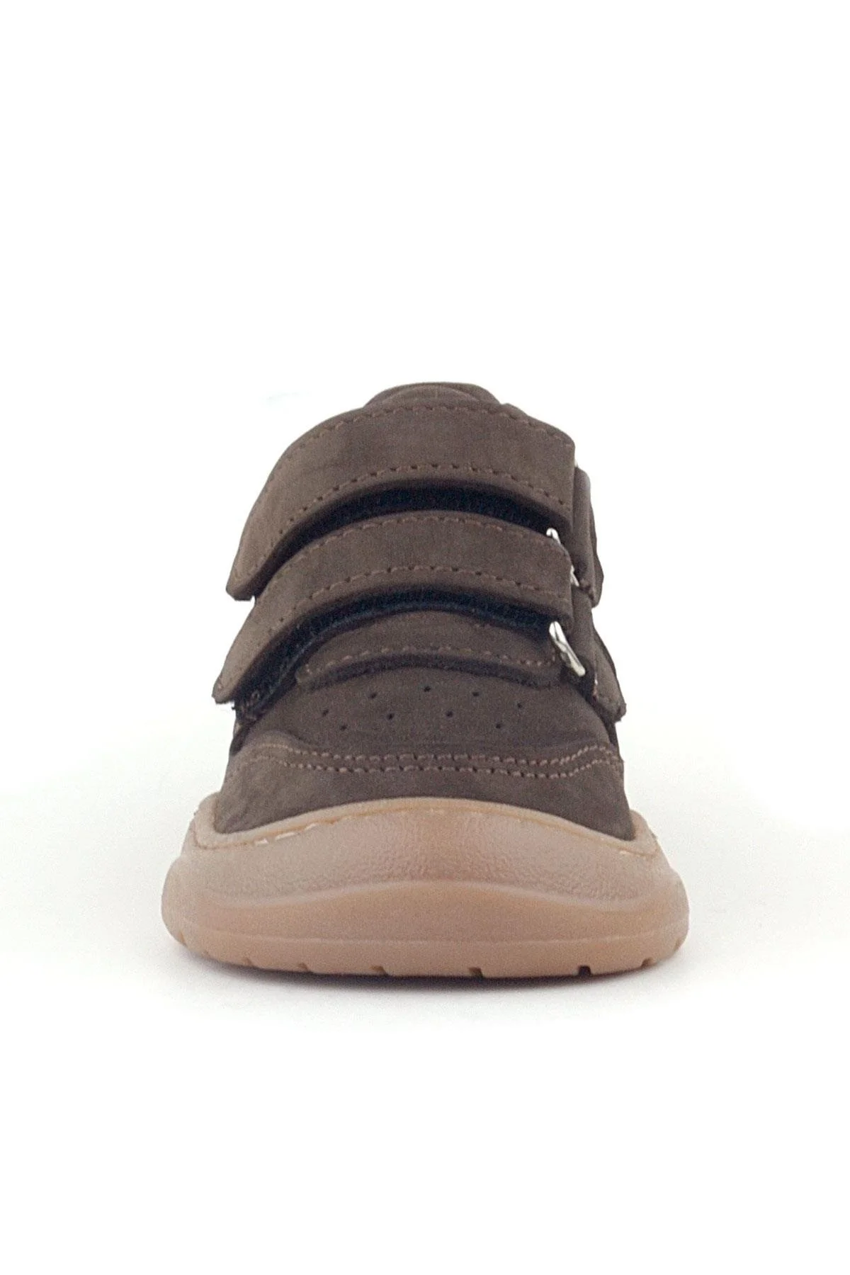 Rakerplus Schaggy Hakiki Deri Koyu Kahve Cırtlı Bebek Spor Ayakkabı