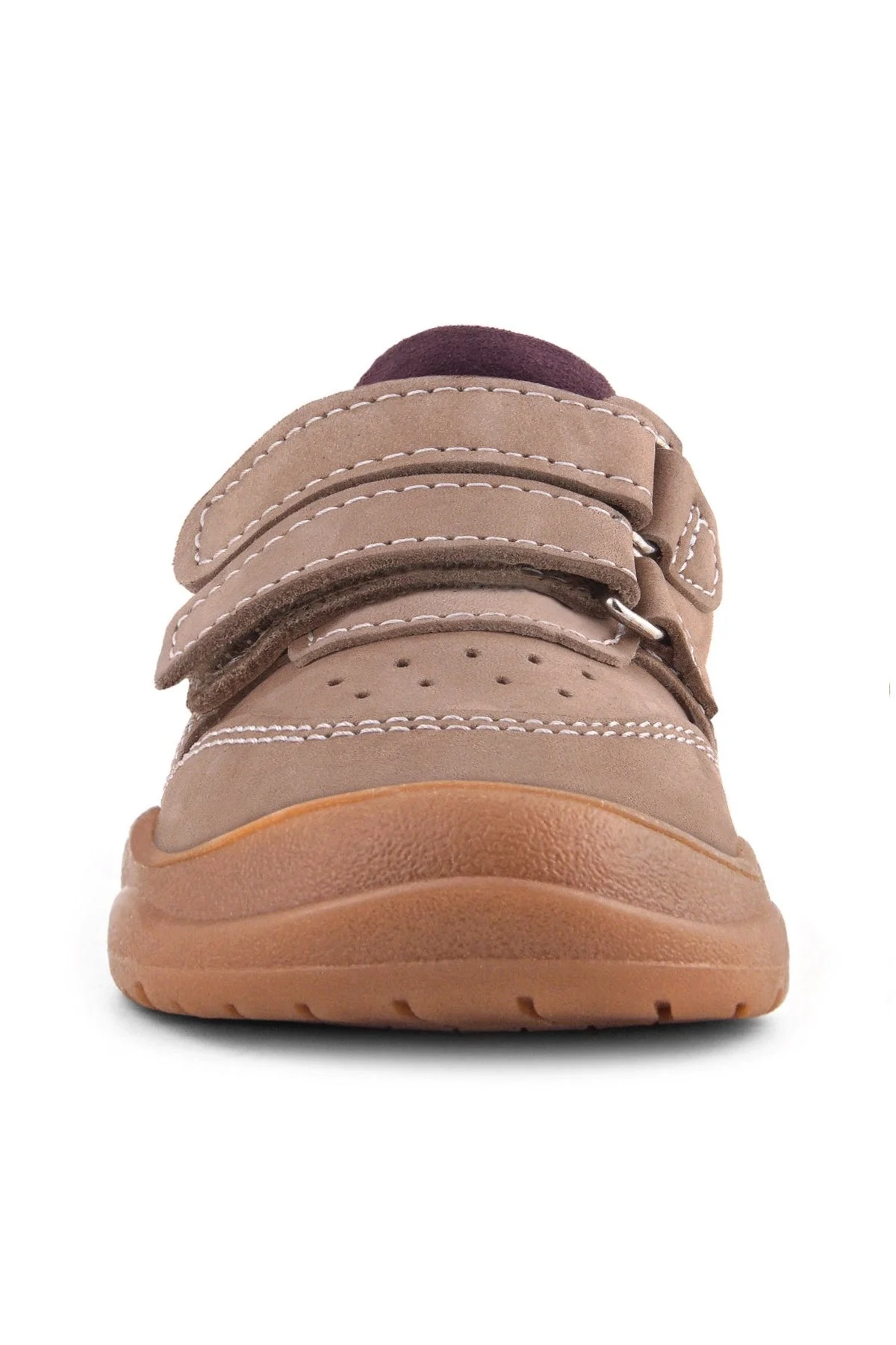 Rakerplus Schaggy Hakiki Deri Kum Bordo Cırtlı Bebek Spor Ayakkabı