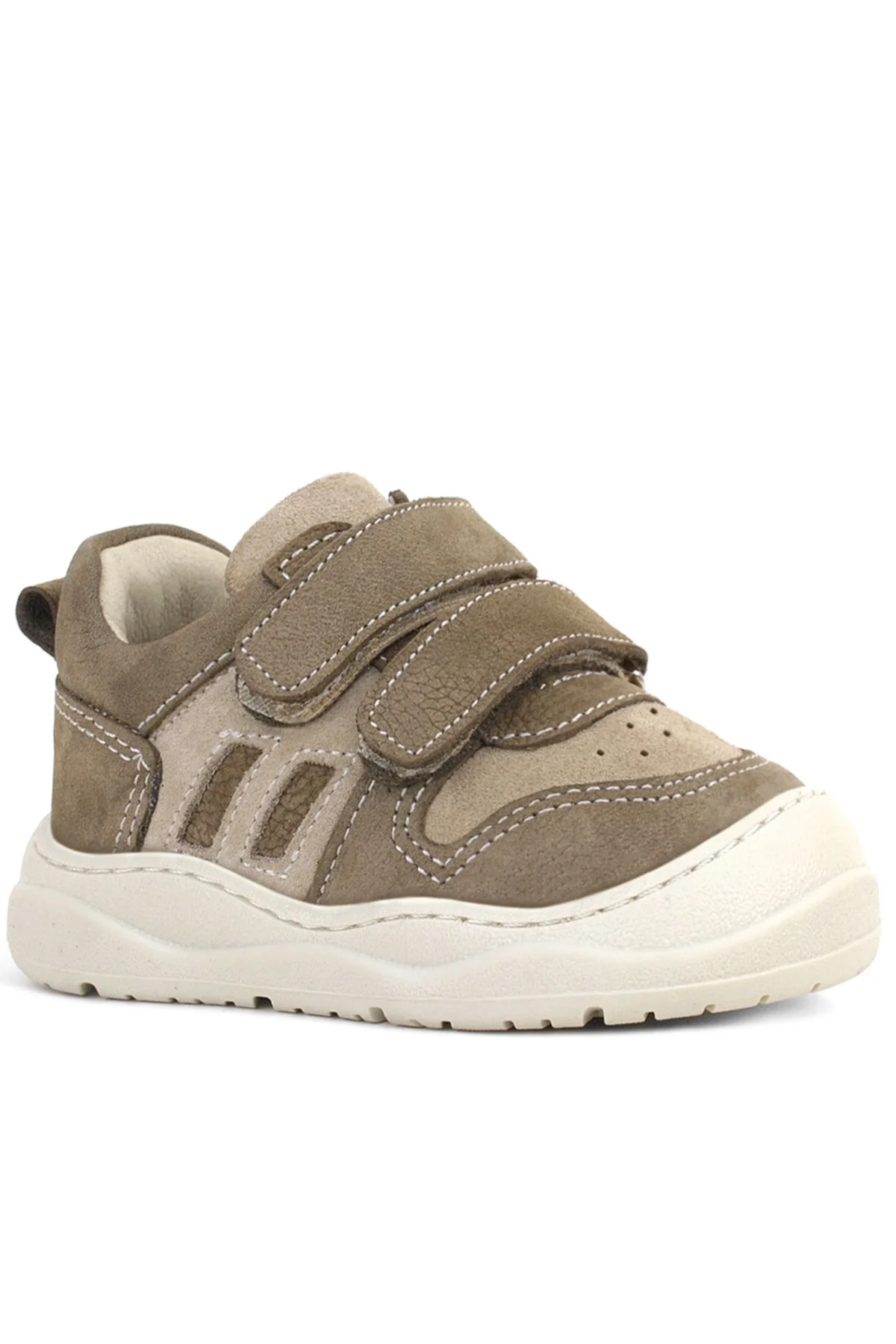 Rakerplus Schaggy Hakiki Deri Kum Krem Bebek Spor Ayakkabı