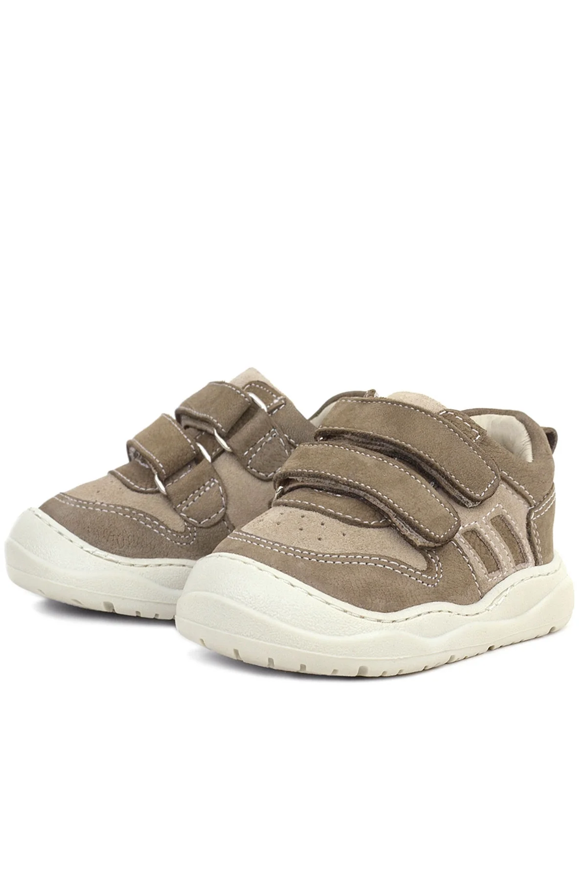 Rakerplus Schaggy Hakiki Deri Kum Krem Bebek Spor Ayakkabı