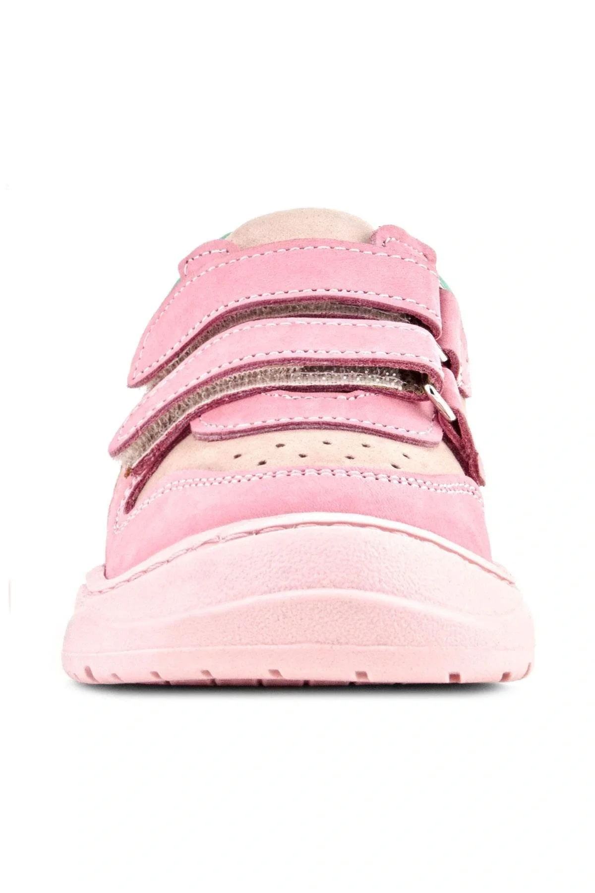 Rakerplus Schaggy Hakiki Deri Pembe Yeşil Bebek Spor Ayakkabı