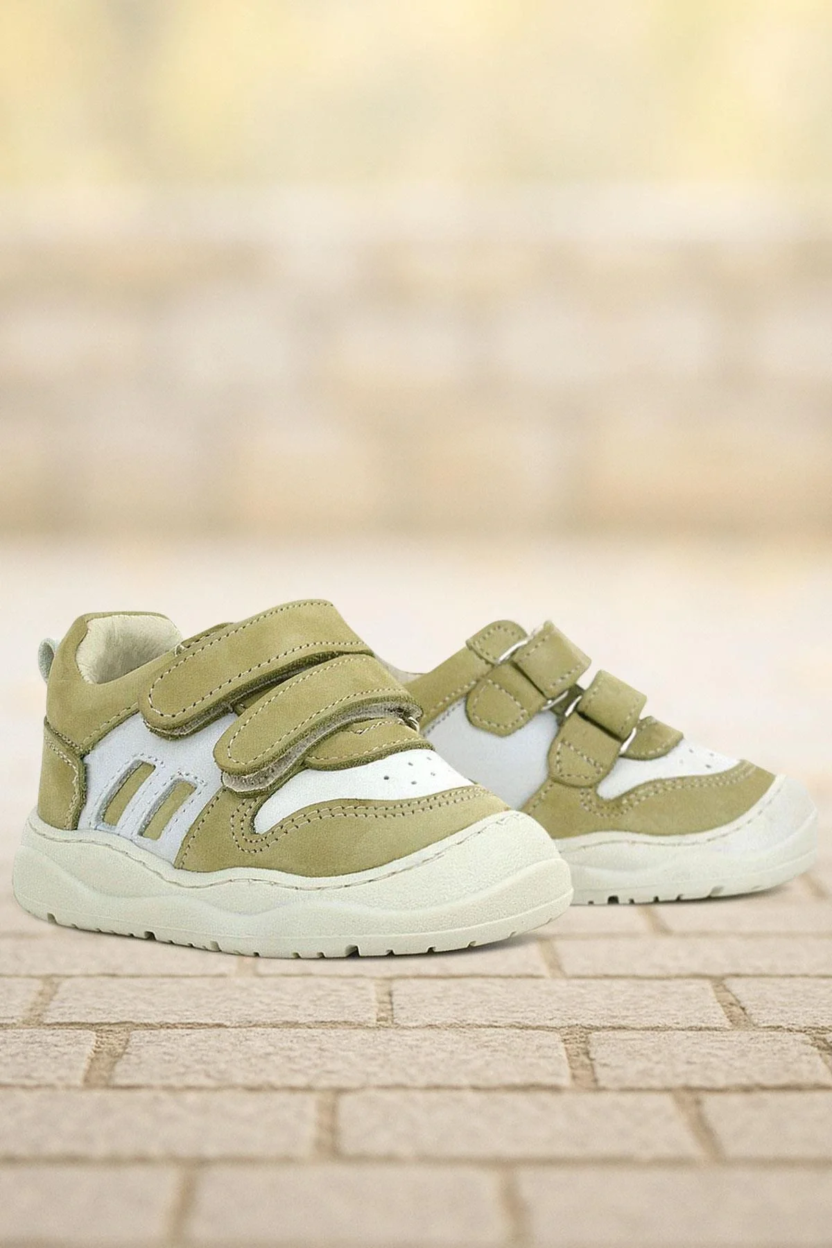 Rakerplus Schaggy Hakiki Deri Yeşil Bebek Spor Ayakkabı