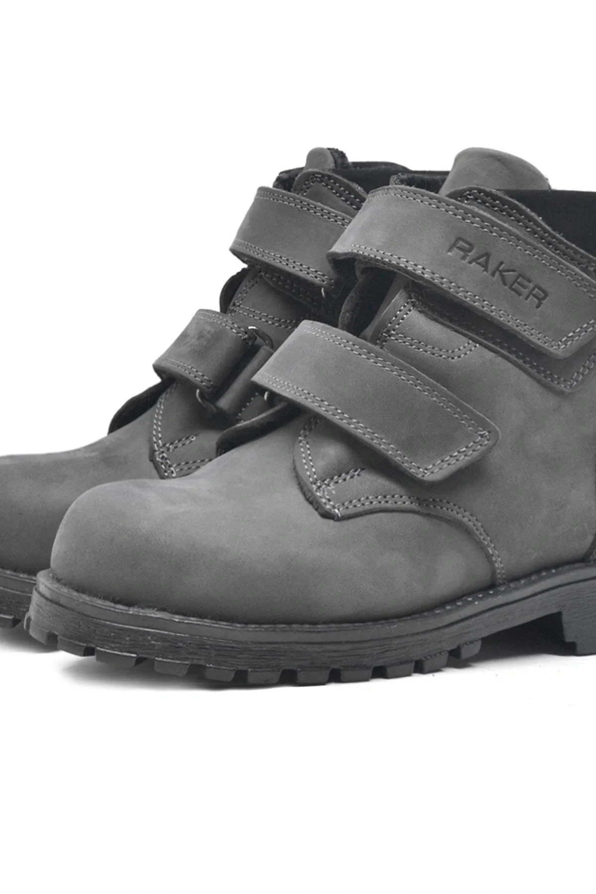 Rakerplus Sentor Hakiki Deri Gri Kürklü Cırtlı Çocuk Bot