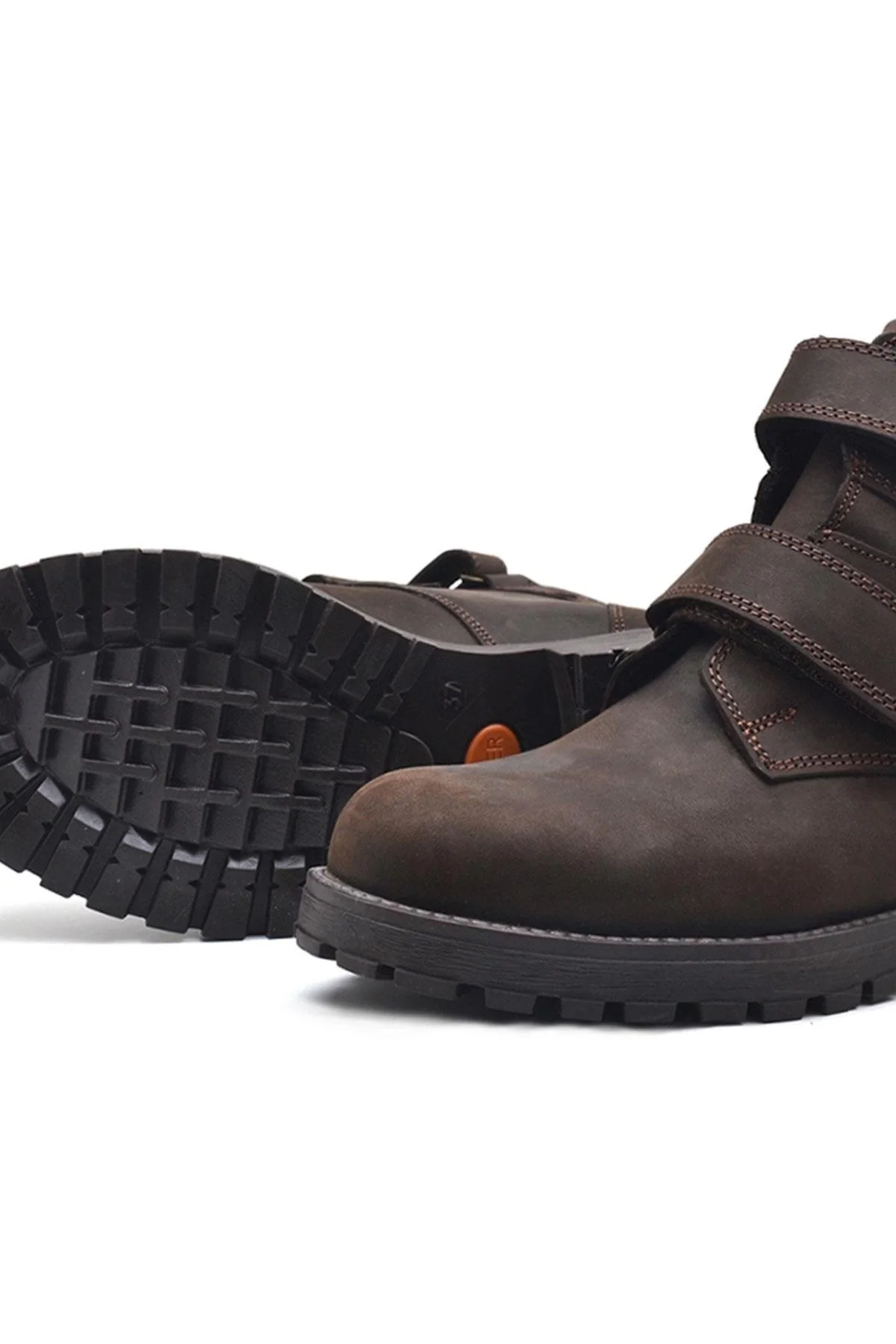 Rakerplus Sentor Hakiki Deri Kahverengi Cırtlı Erkek Genç Bot