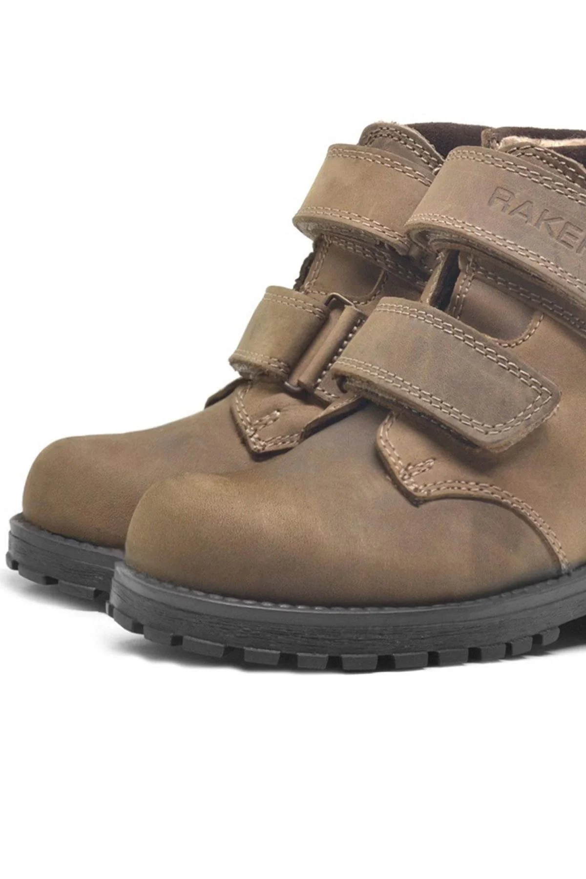 Rakerplus Sentor Hakiki Deri Kum Rengi Kürklü Cırtlı Çocuk Bot