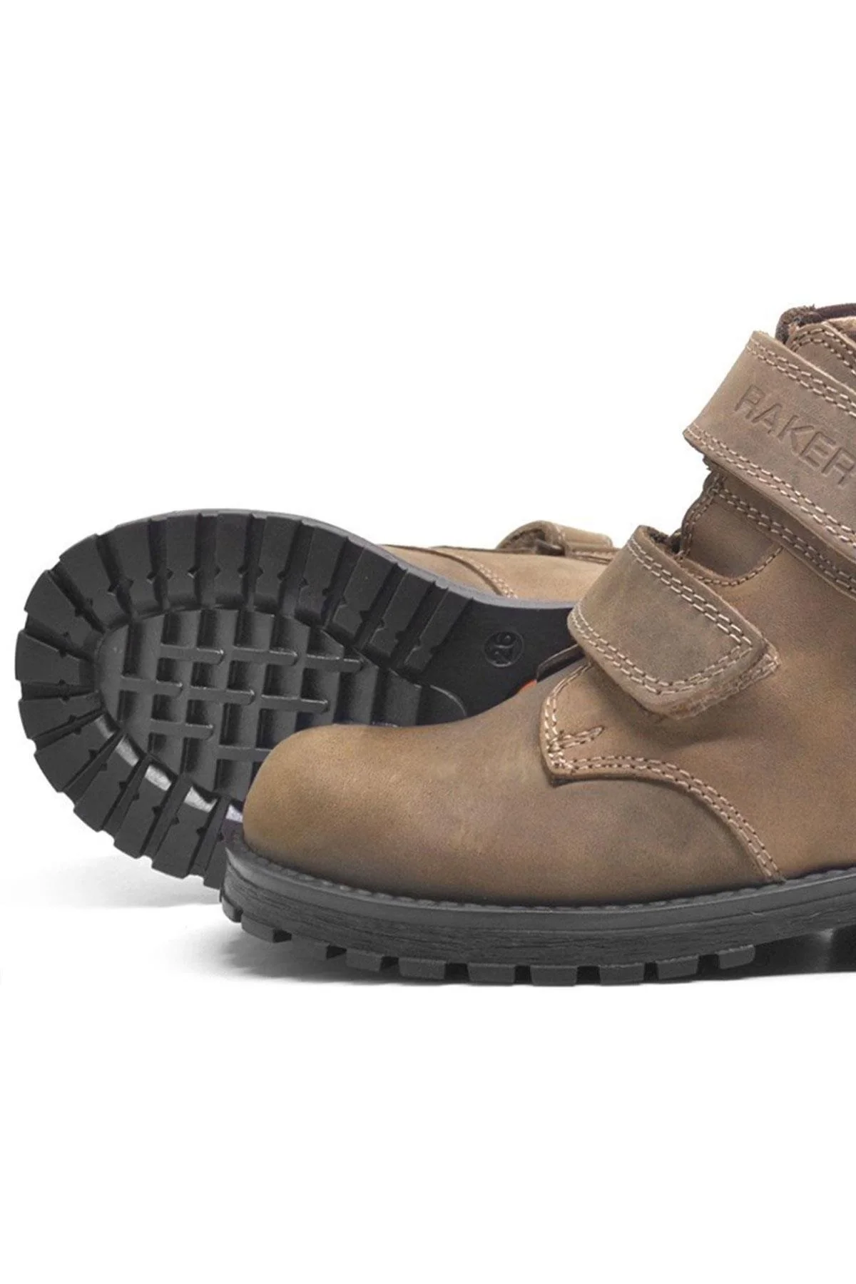 Rakerplus Sentor Hakiki Deri Kum Rengi Kürklü Cırtlı Çocuk Bot