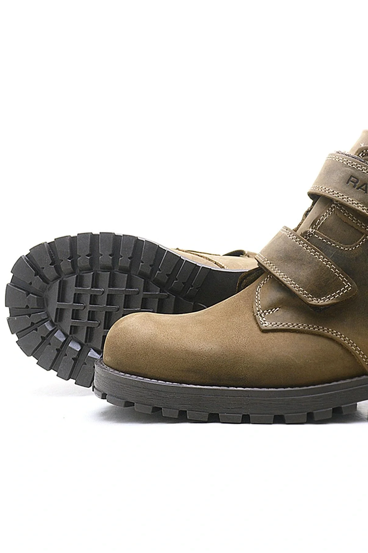 Rakerplus Sentor Hakiki Deri Kum Rengi Kürklü Cırtlı Çocuk Bot