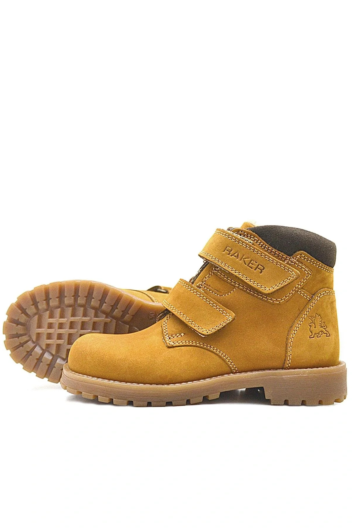 Rakerplus Sentor Hakiki Deri Sarı Cırtlı Kürklü Bot