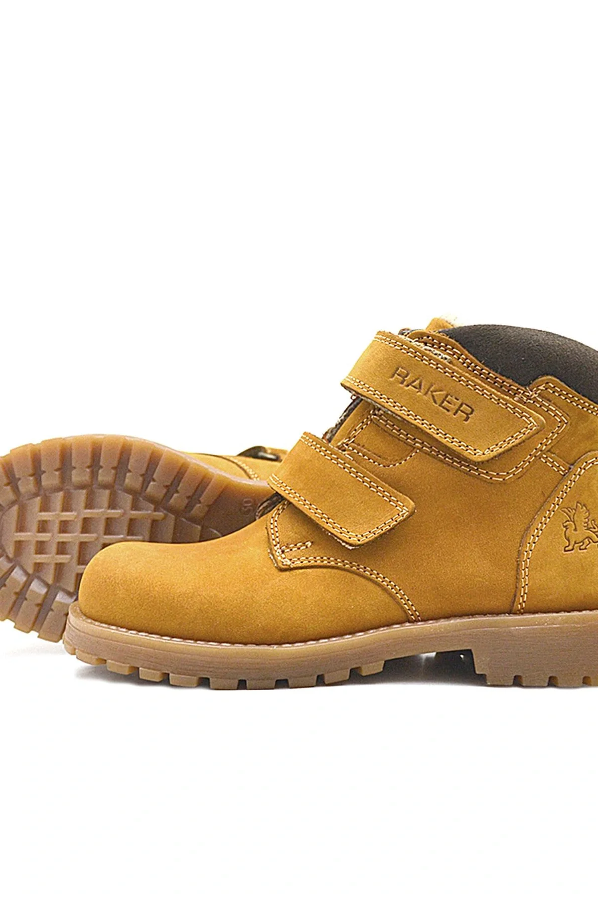 Rakerplus Sentor Hakiki Deri Sarı Cırtlı Kürklü Bot