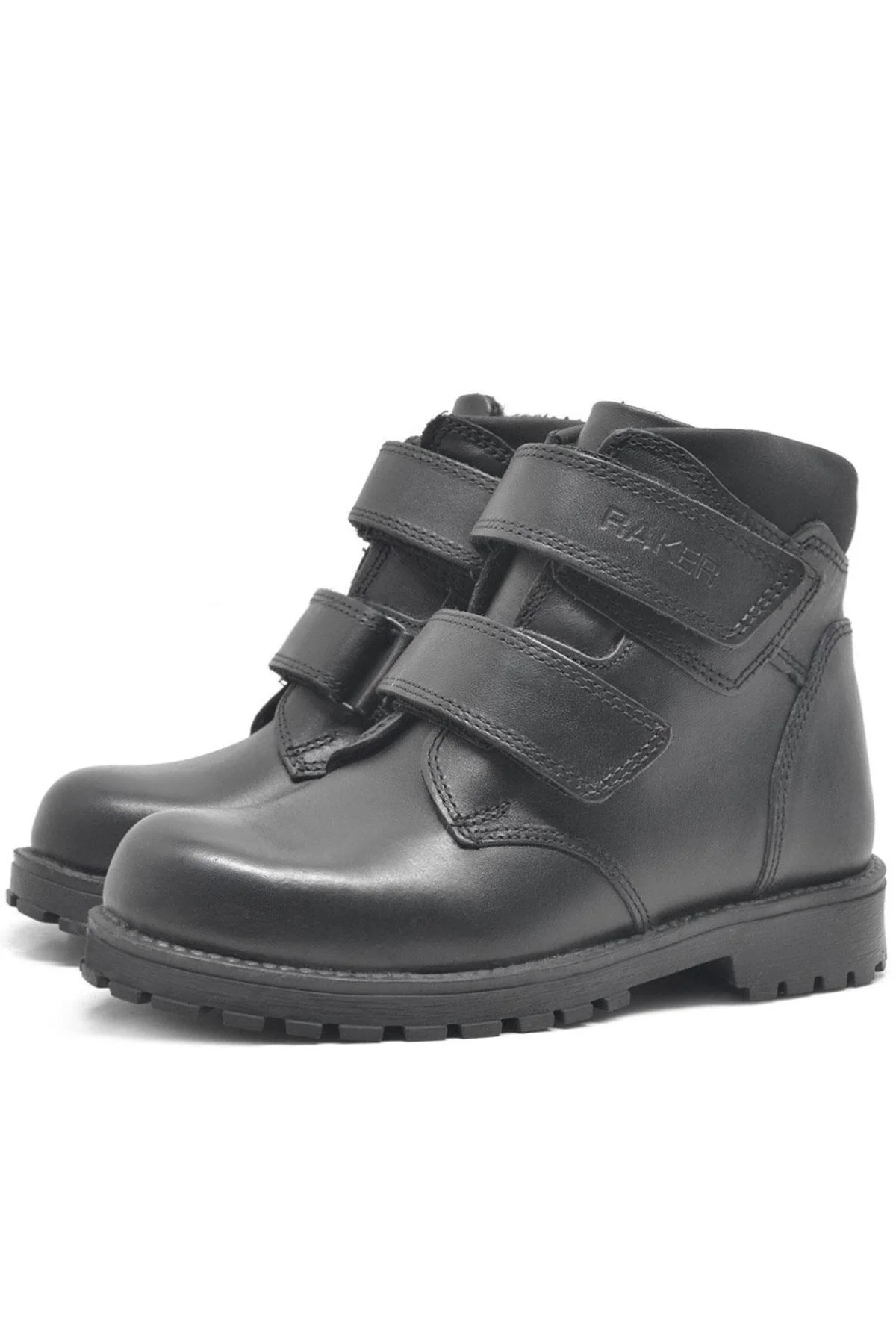 Rakerplus Sentor Hakiki Deri Siyah Kürklü Cırtlı Çocuk Bot