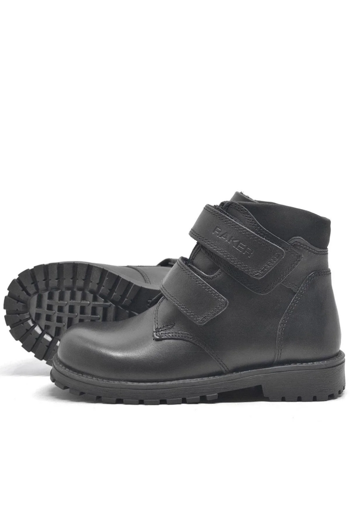 Rakerplus Sentor Hakiki Deri Siyah Kürklü Cırtlı Çocuk Bot