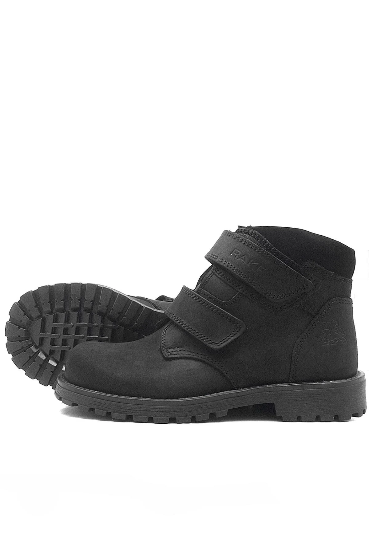 Rakerplus Sentor Hakiki Deri Siyah Kürklü Cırtlı Çocuk Bot