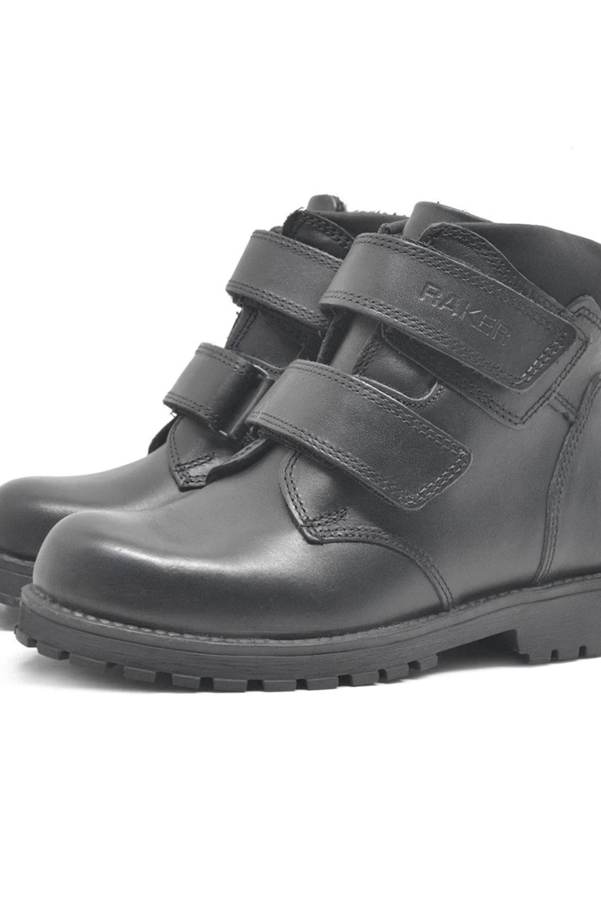 Rakerplus Sentor Hakiki Deri Siyah Kürklü Cırtlı Çocuk Bot