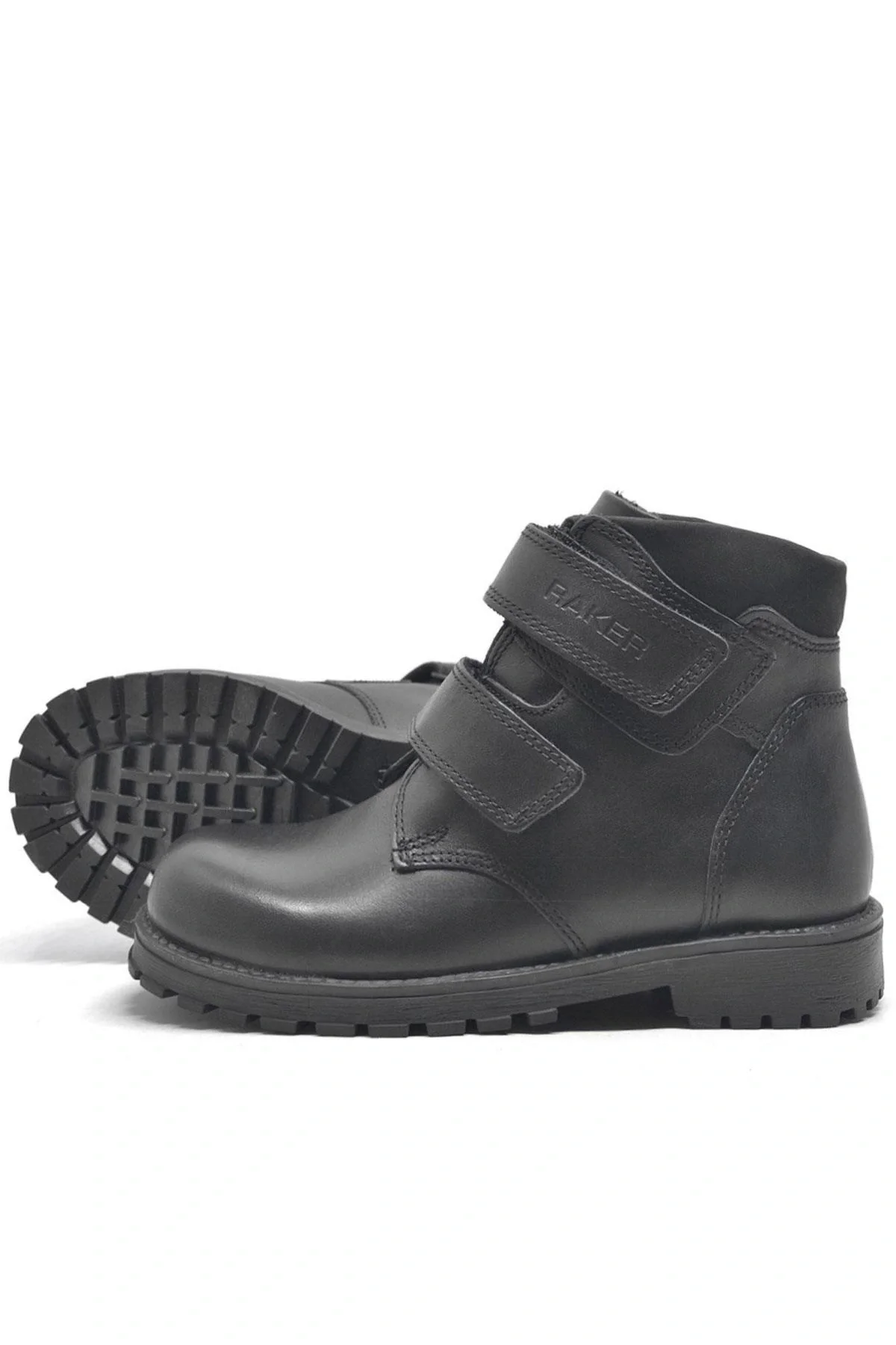 Rakerplus Sentor Hakiki Deri Siyah Kürklü Cırtlı Çocuk Bot