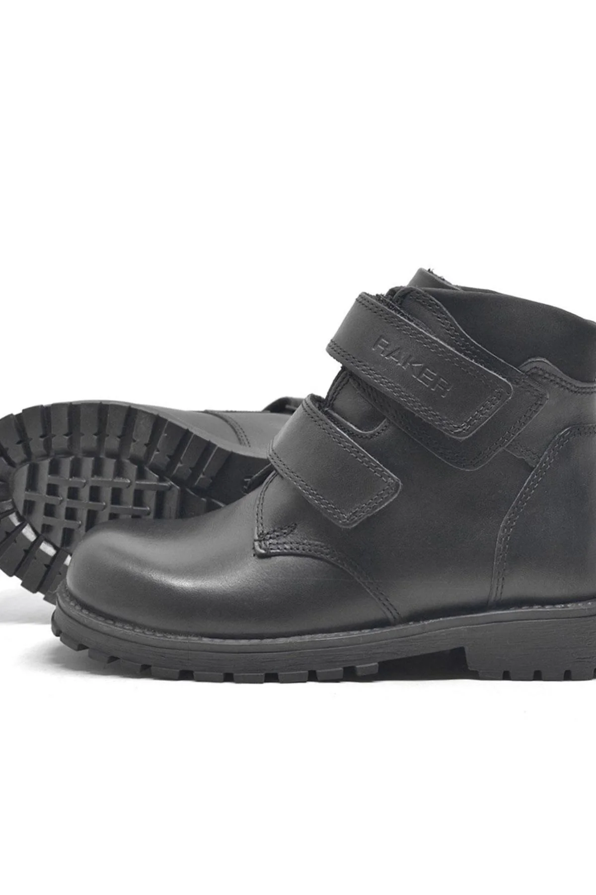 Rakerplus Sentor Hakiki Deri Siyah Kürklü Cırtlı Çocuk Bot