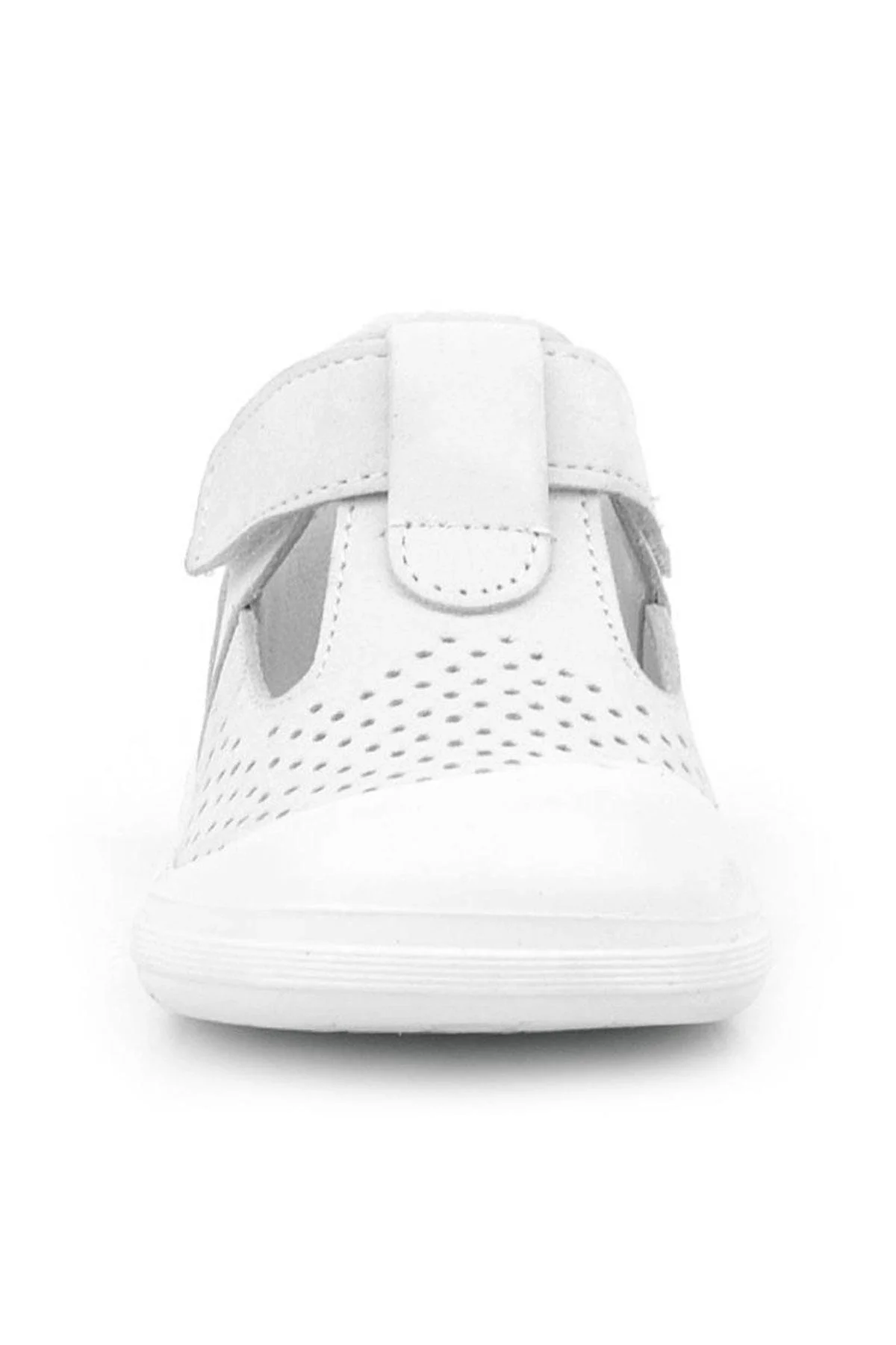 Rakerplus Shaun Hakiki Deri Beyaz Cırtlı Anatomik Bebek Sandalet