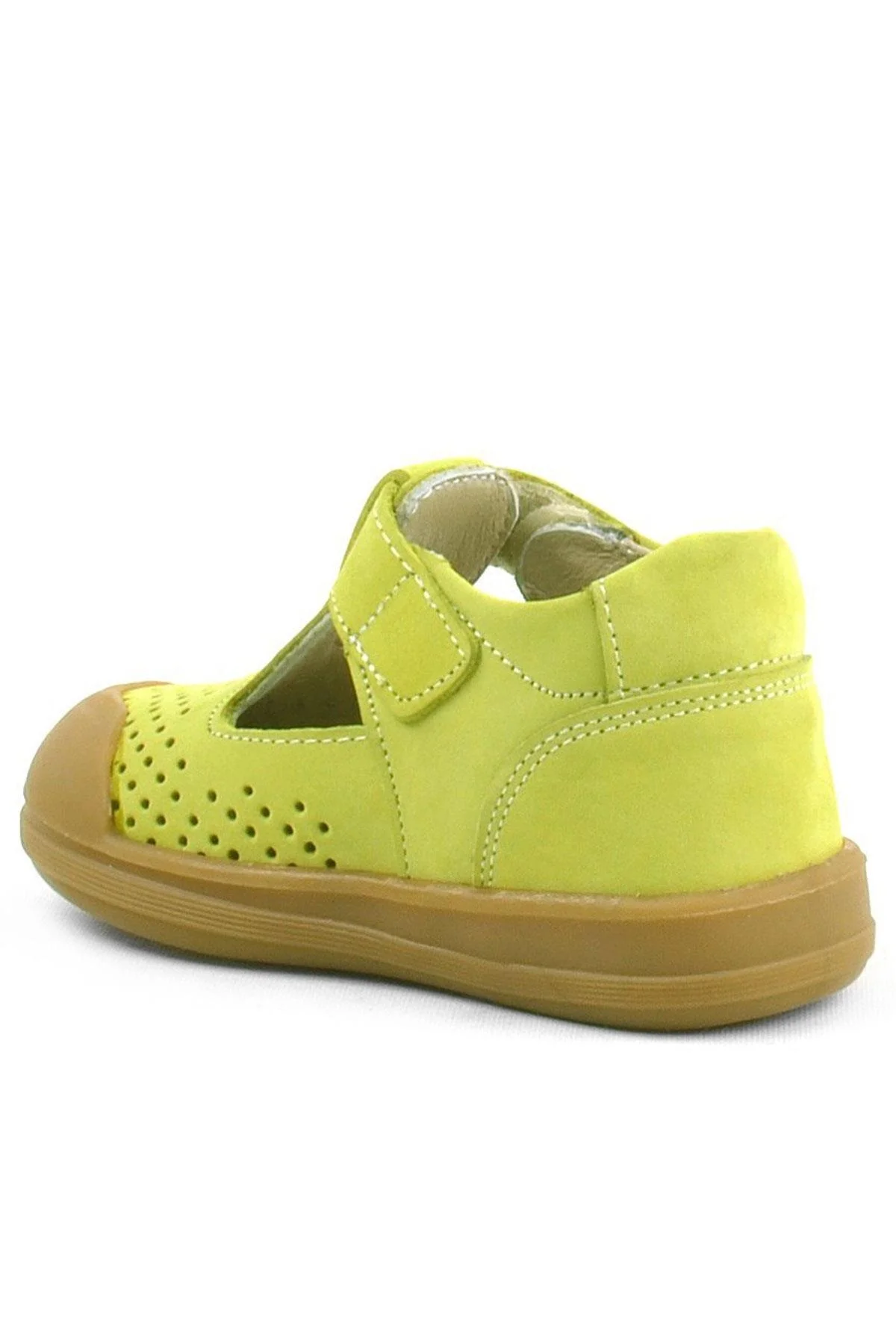 Rakerplus Shaun Hakiki Deri Fıstık Yeşili Cırtlı Anatomik Bebek Sandalet