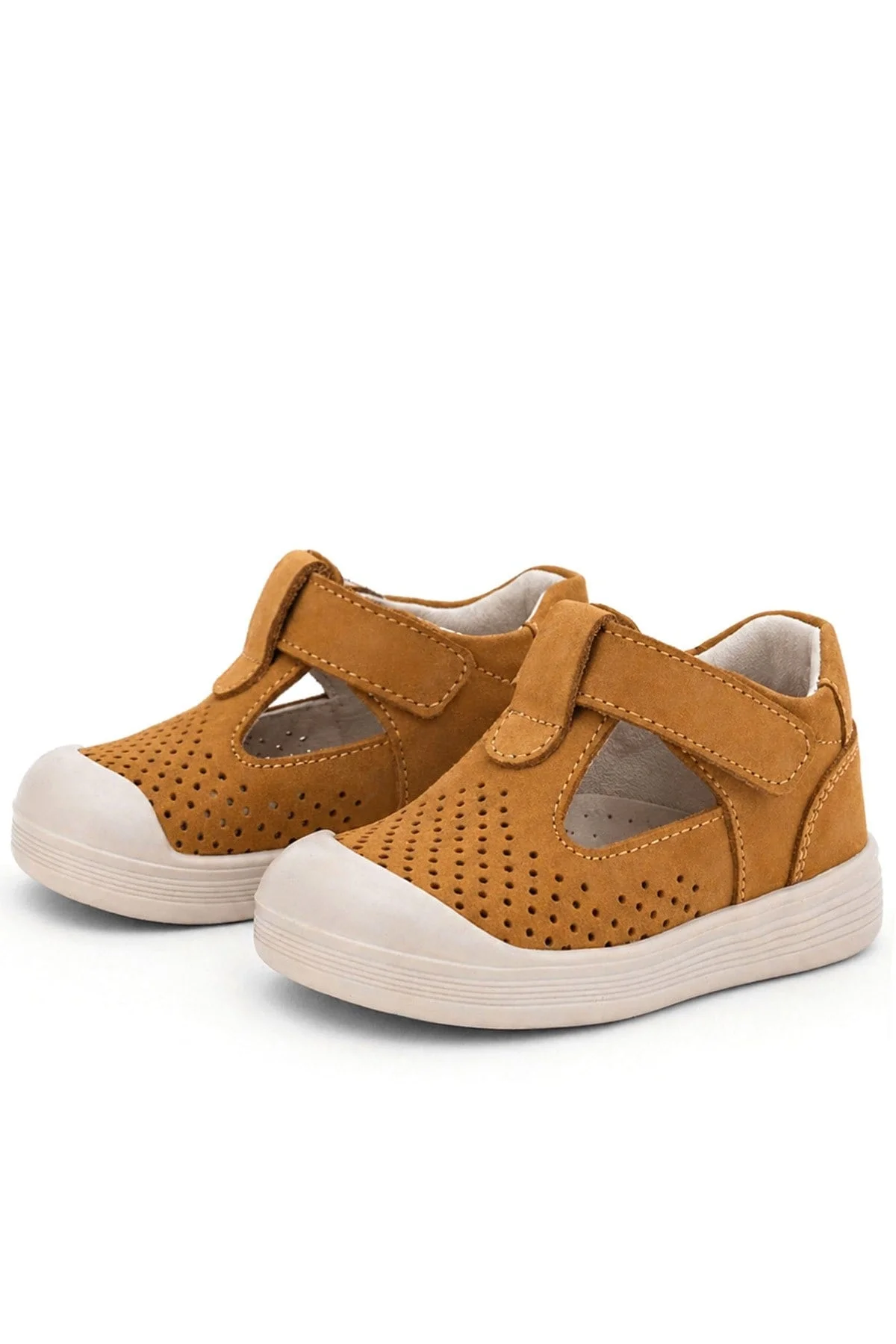 Rakerplus Shaun Taba Cırtlı Hakiki Deri Anatomik Bebek Sandalet