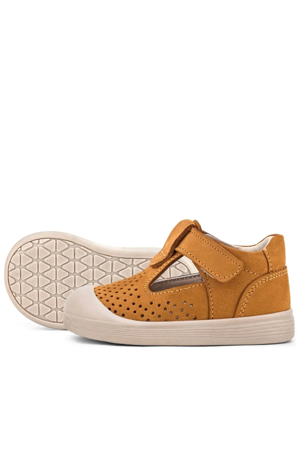 Rakerplus Shaun Taba Cırtlı Hakiki Deri Anatomik Bebek Sandalet