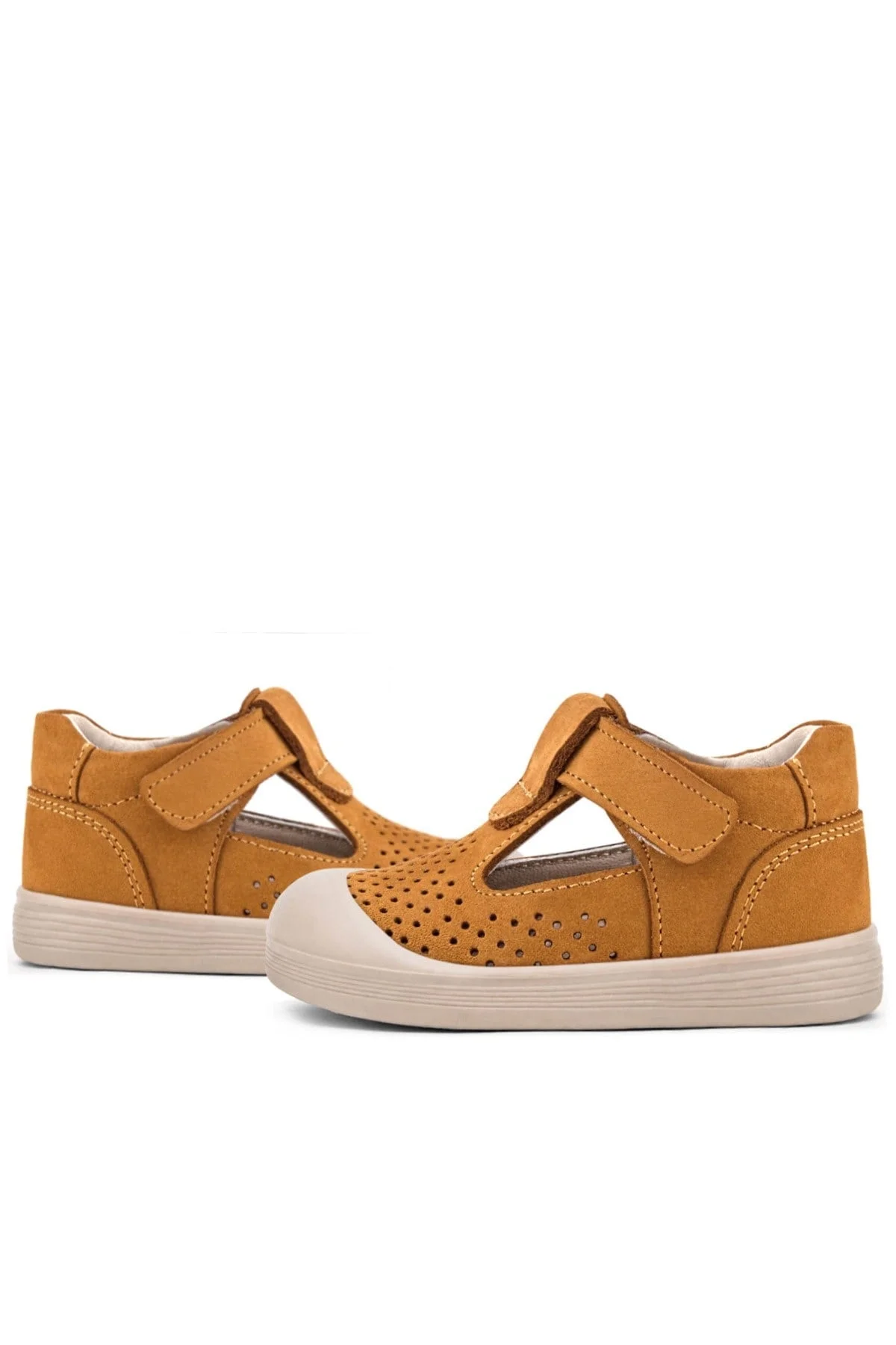 Rakerplus Shaun Taba Cırtlı Hakiki Deri Anatomik Bebek Sandalet