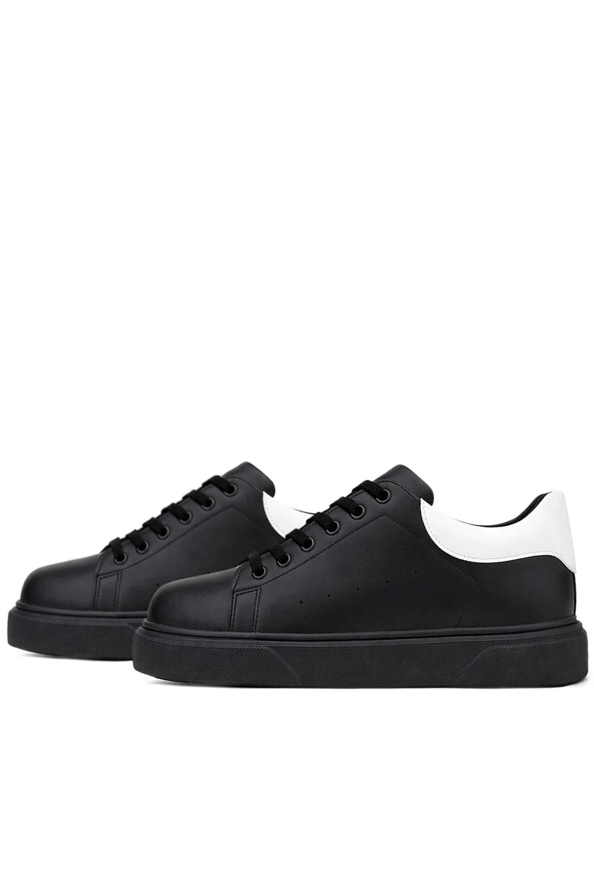 Rakerplus Siyah Cilt Bağcıklı Hafif Siyah Tabanlı Çocuk Spor Ayakkabı