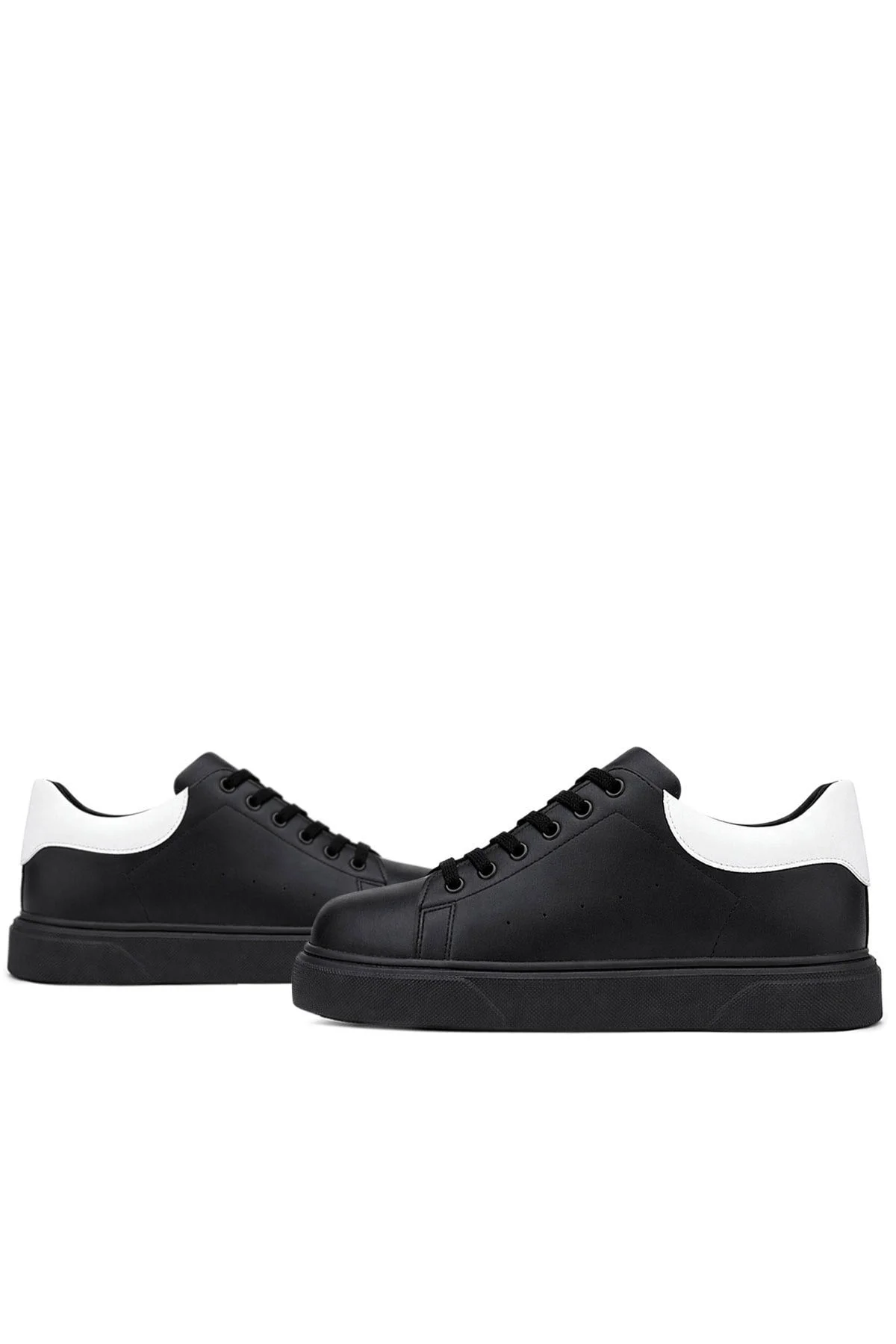 Rakerplus Siyah Cilt Bağcıklı Hafif Siyah Tabanlı Çocuk Spor Ayakkabı