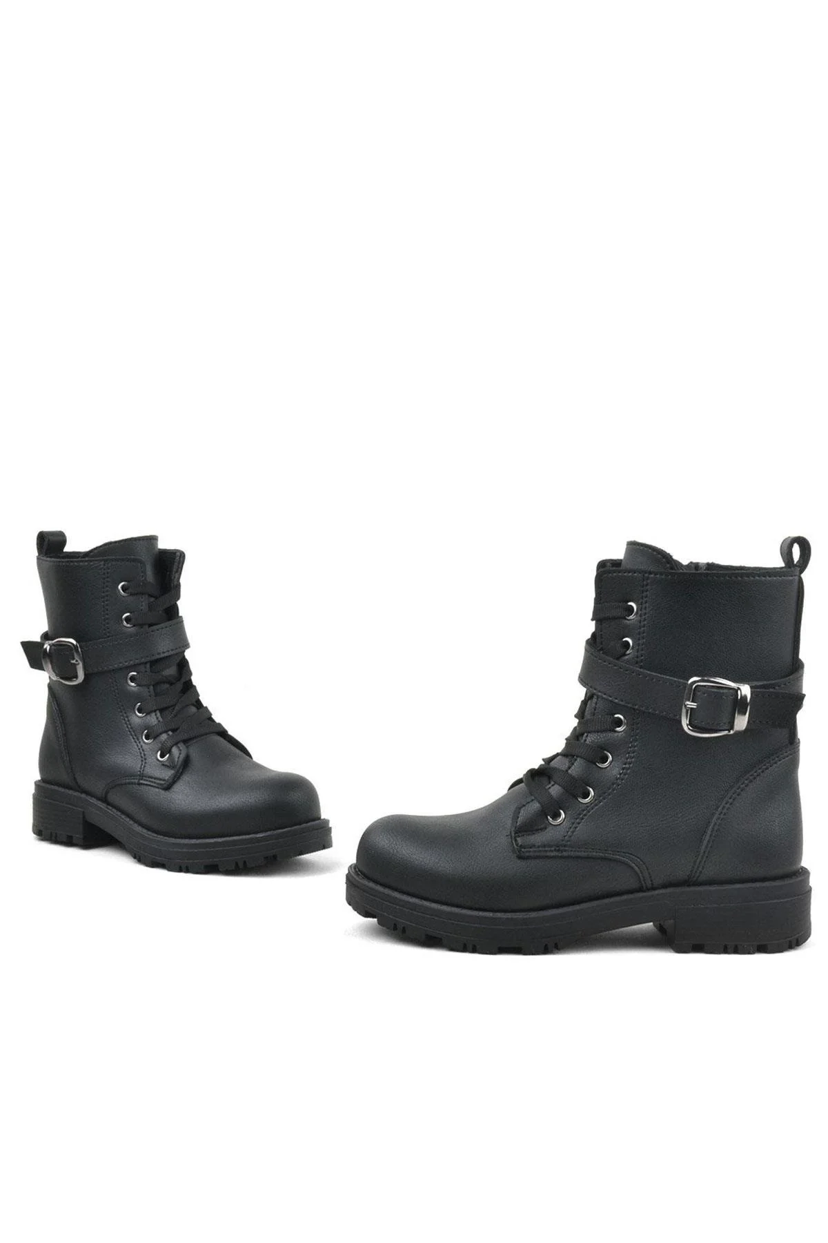 Rakerplus Siyah Fermuarlı Bağcıklı Cüzdanlı Kız Çocuk Bot