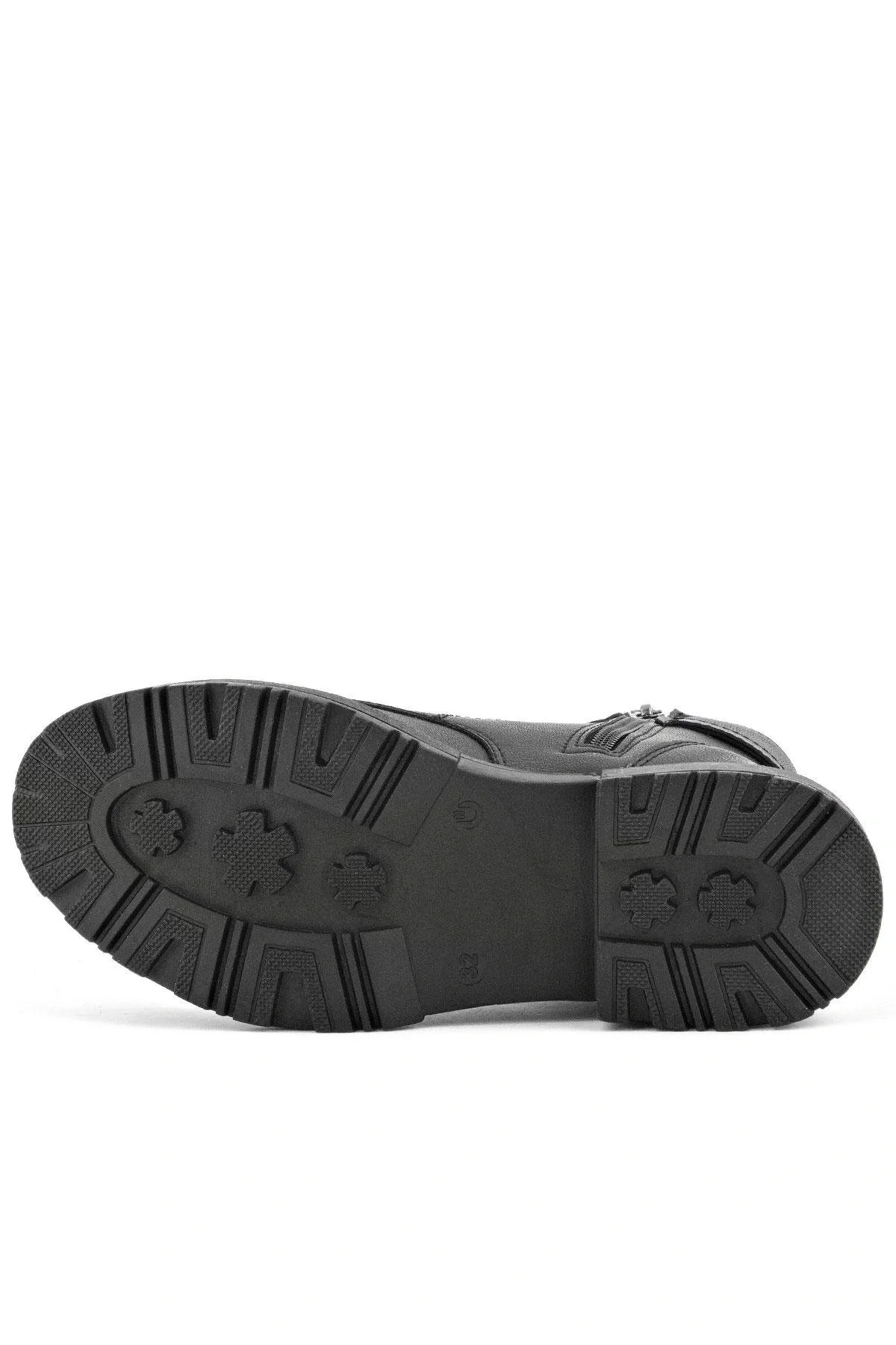 Rakerplus Siyah Fermuarlı Bağcıklı Kışlık Kız Çocuk Bot