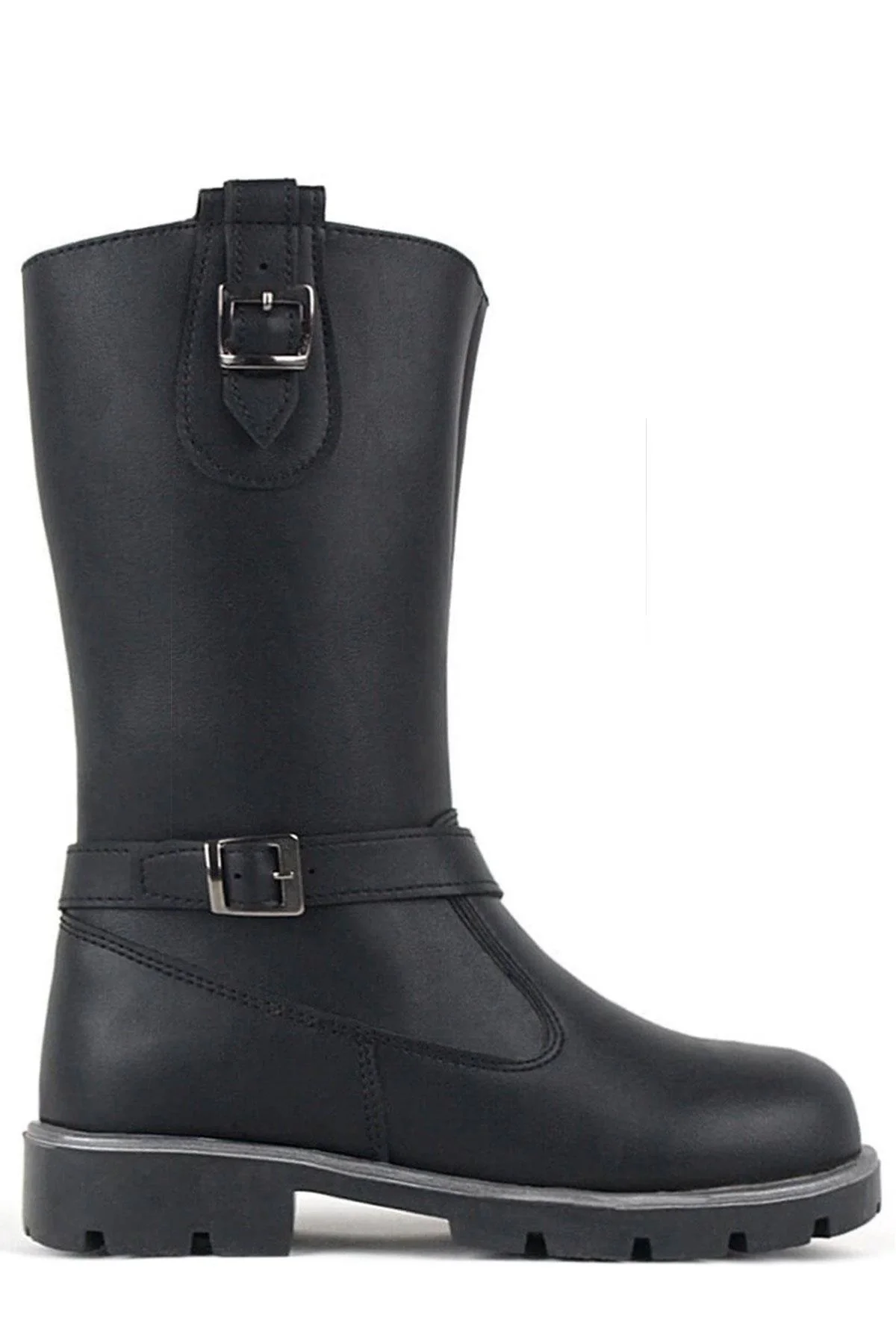 Rakerplus Siyah Fermuarlı Uzun Kız Çocuk Çizme